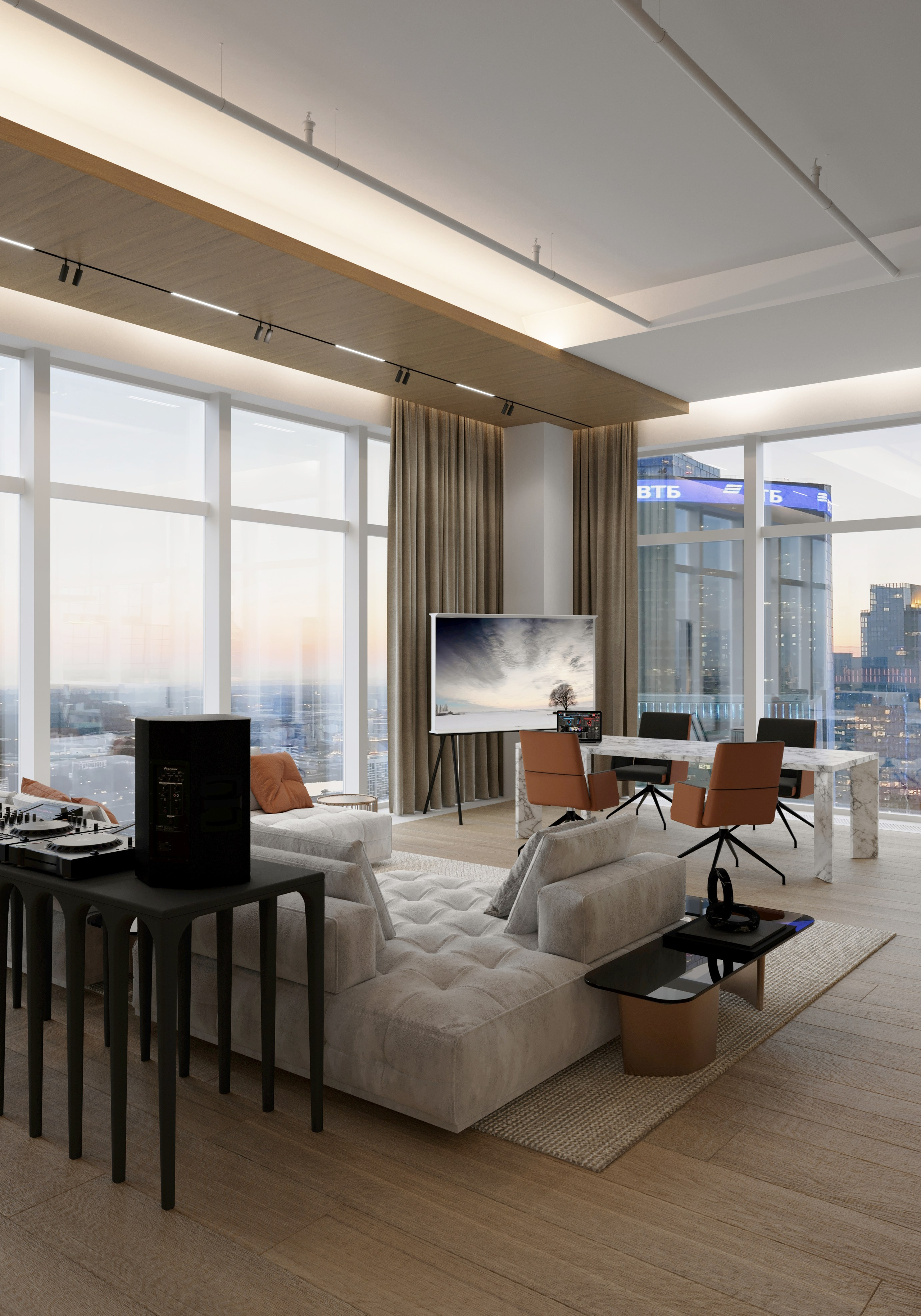 Пентхаус в Москва-Сити. Архитектурные интерьеры