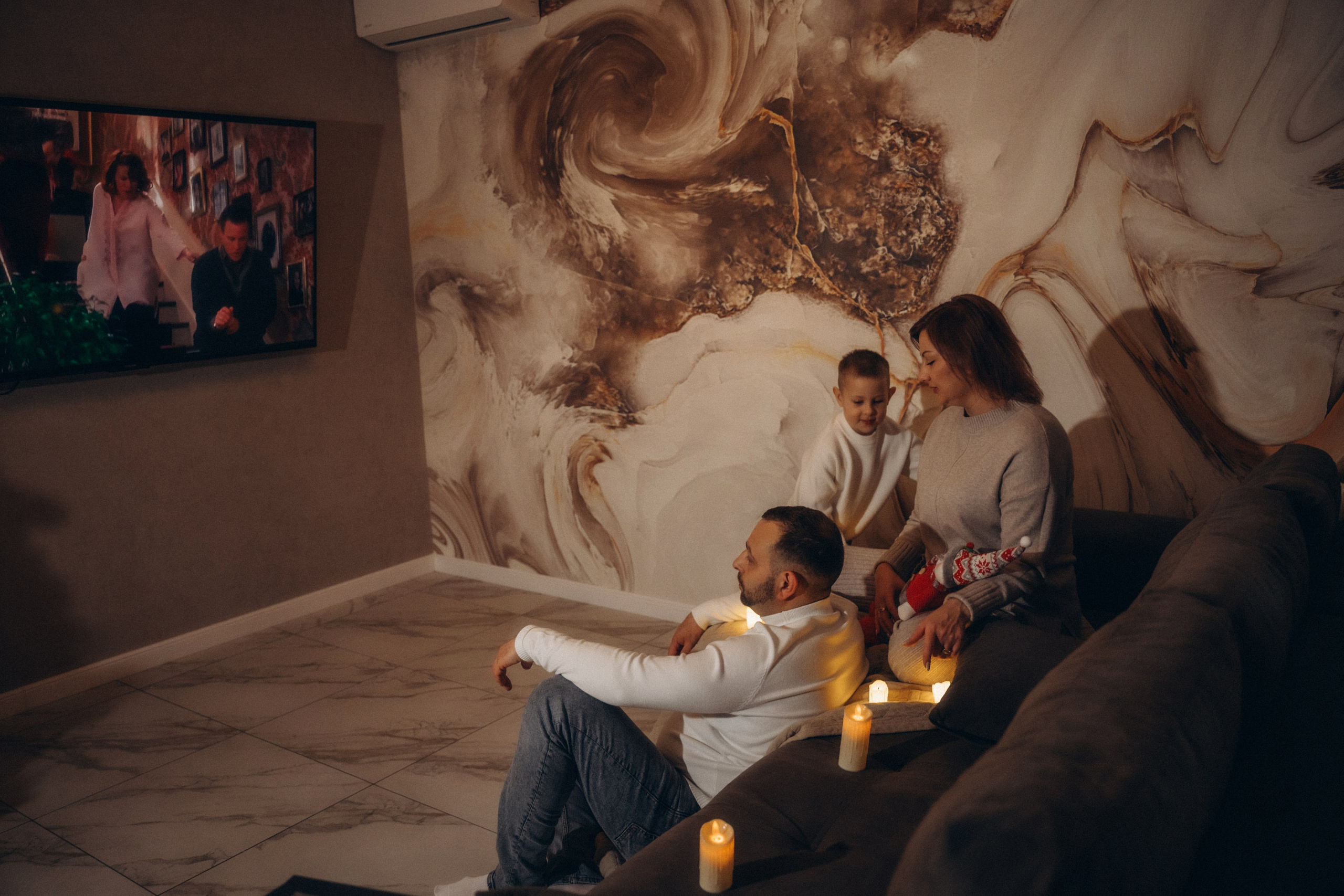 Семья Киприяновы, Новый год дома. Семейный фотограф в Белгороде Амелина Алина