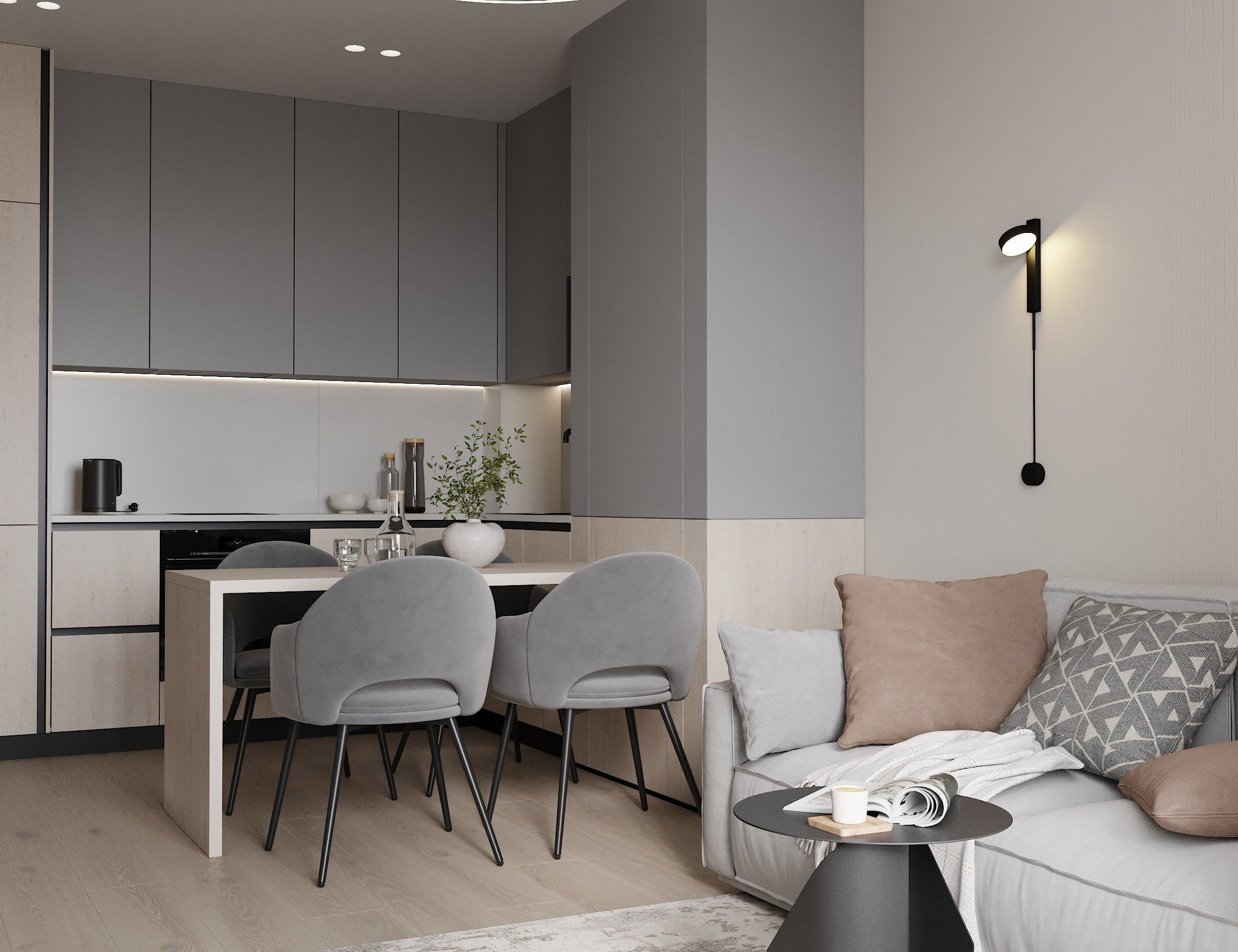 ЖК Еловый 54.7 кв.м. Дизайнер интерьера и 3D визуализатор Ванчугова Ольга