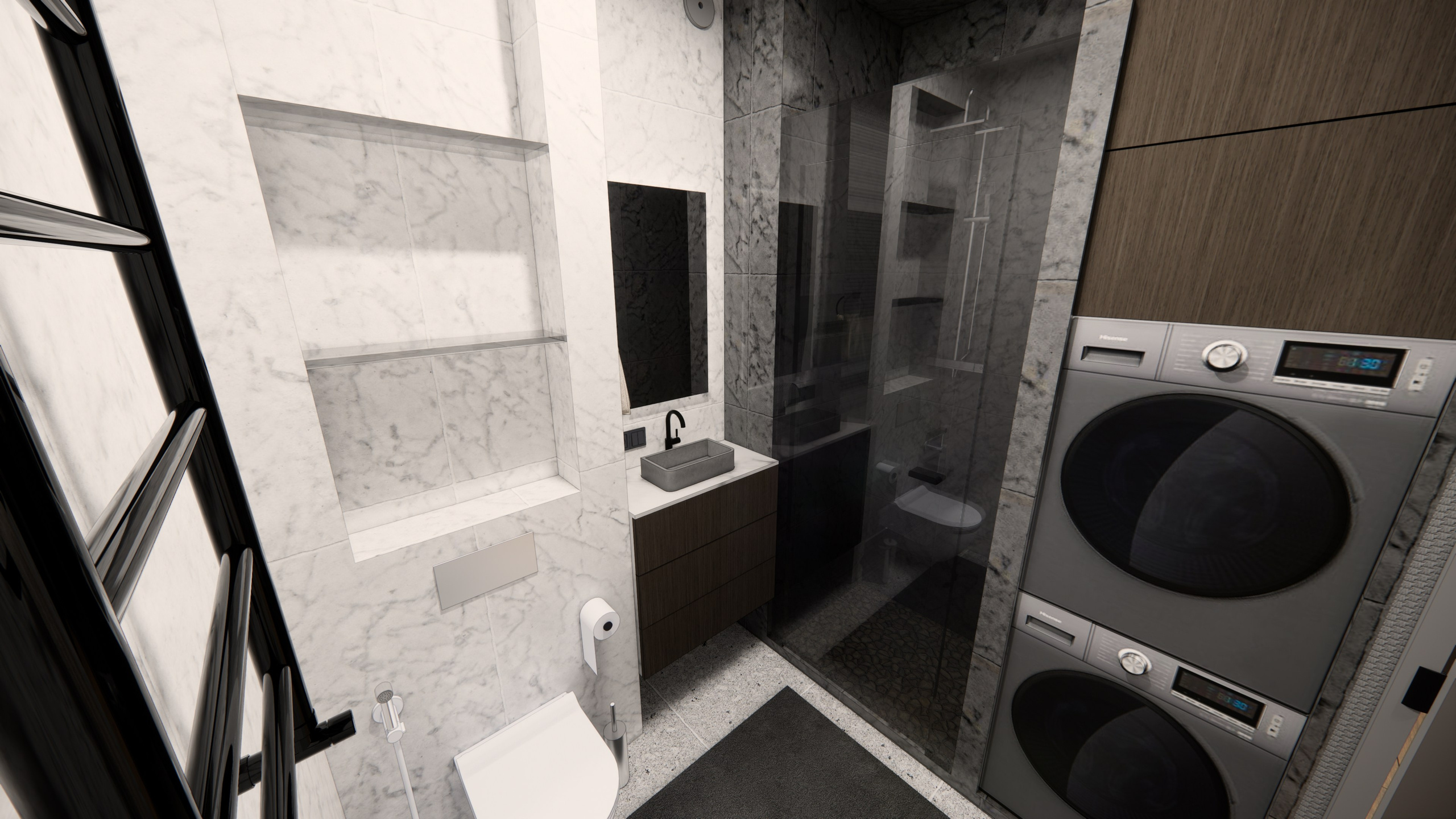 Проект № 2 — Квартира 49 кв. м. LANOIR: визуализация проектов, интерьер, экстерьер, ArchiCAD чертежи | Стерлитамак