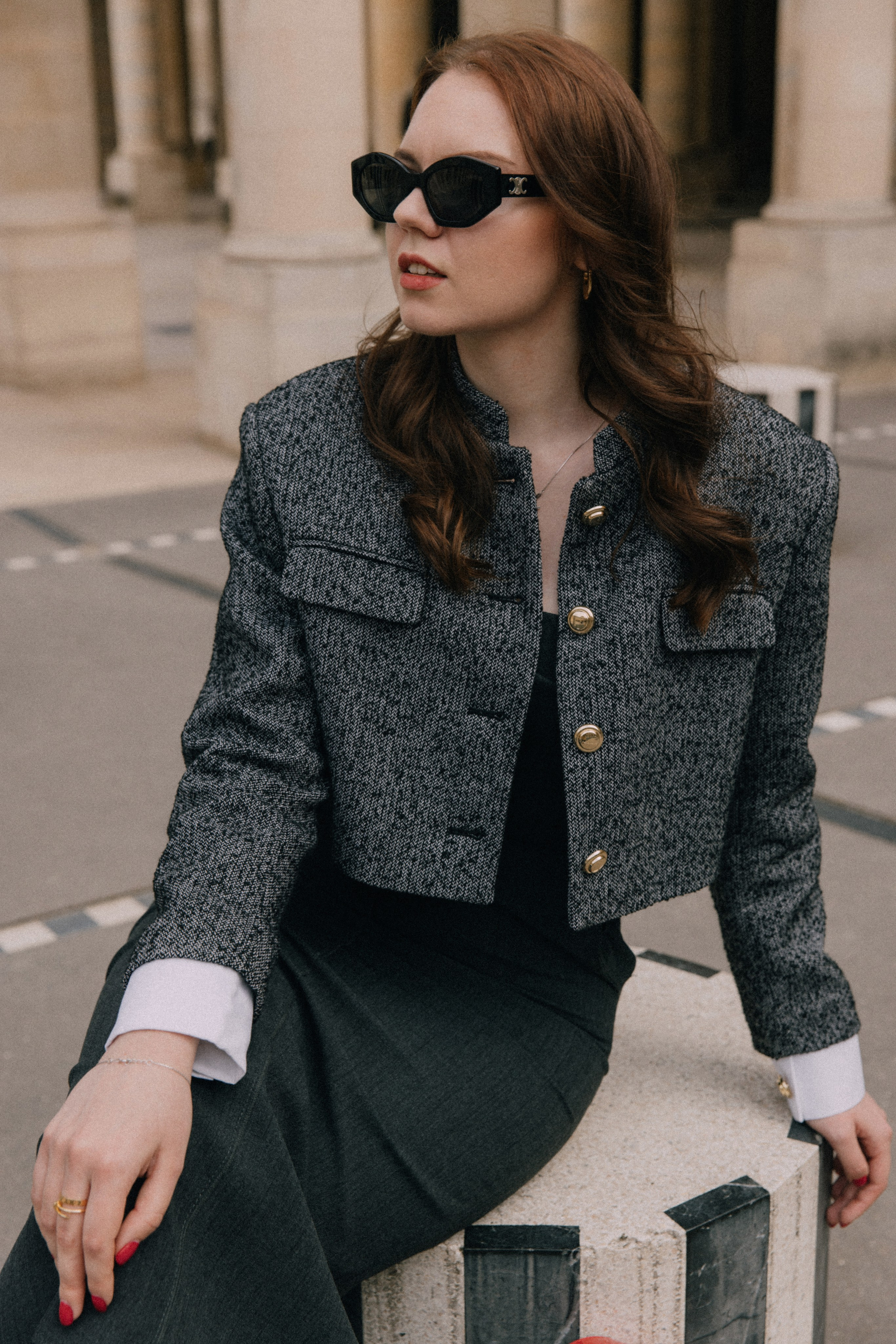 On the summer terrace. Photographer in Paris