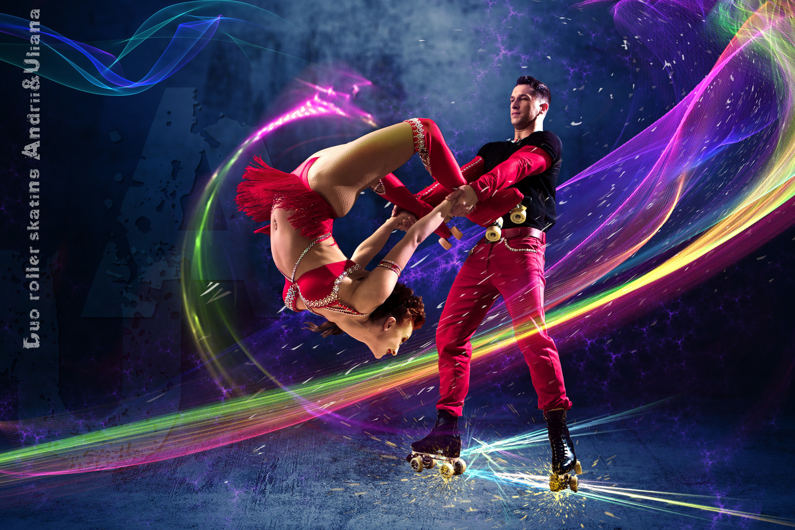 Duo roller skating Andrii & Uliana. фотограф Андрей Лёвкин