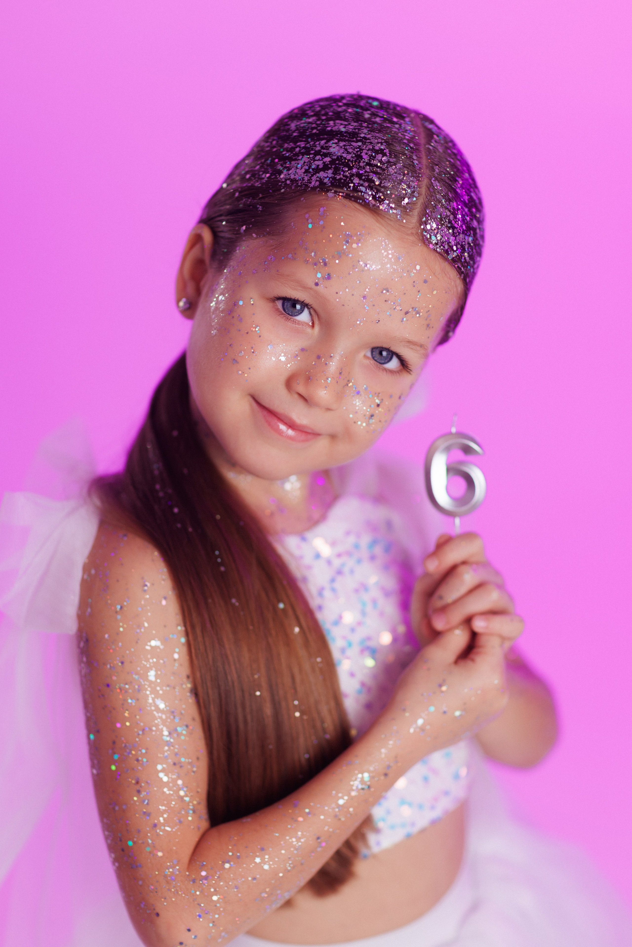 Детская фотосессия с блёстками на теле и лице. Семейный и детский фотограф в Краснодаре Анна Трашкова