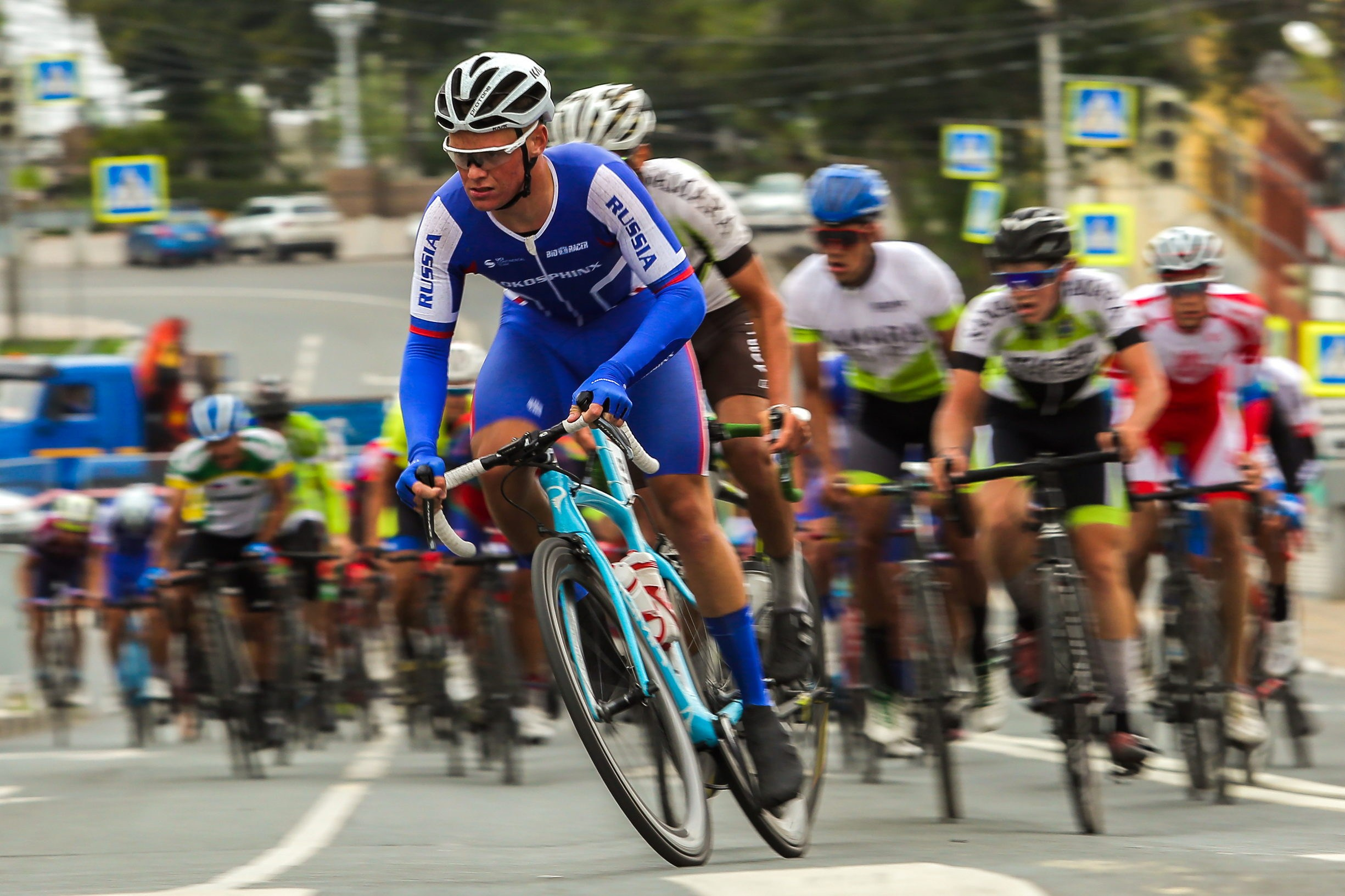 спортивная фотография, велоспорт, гонки в городе