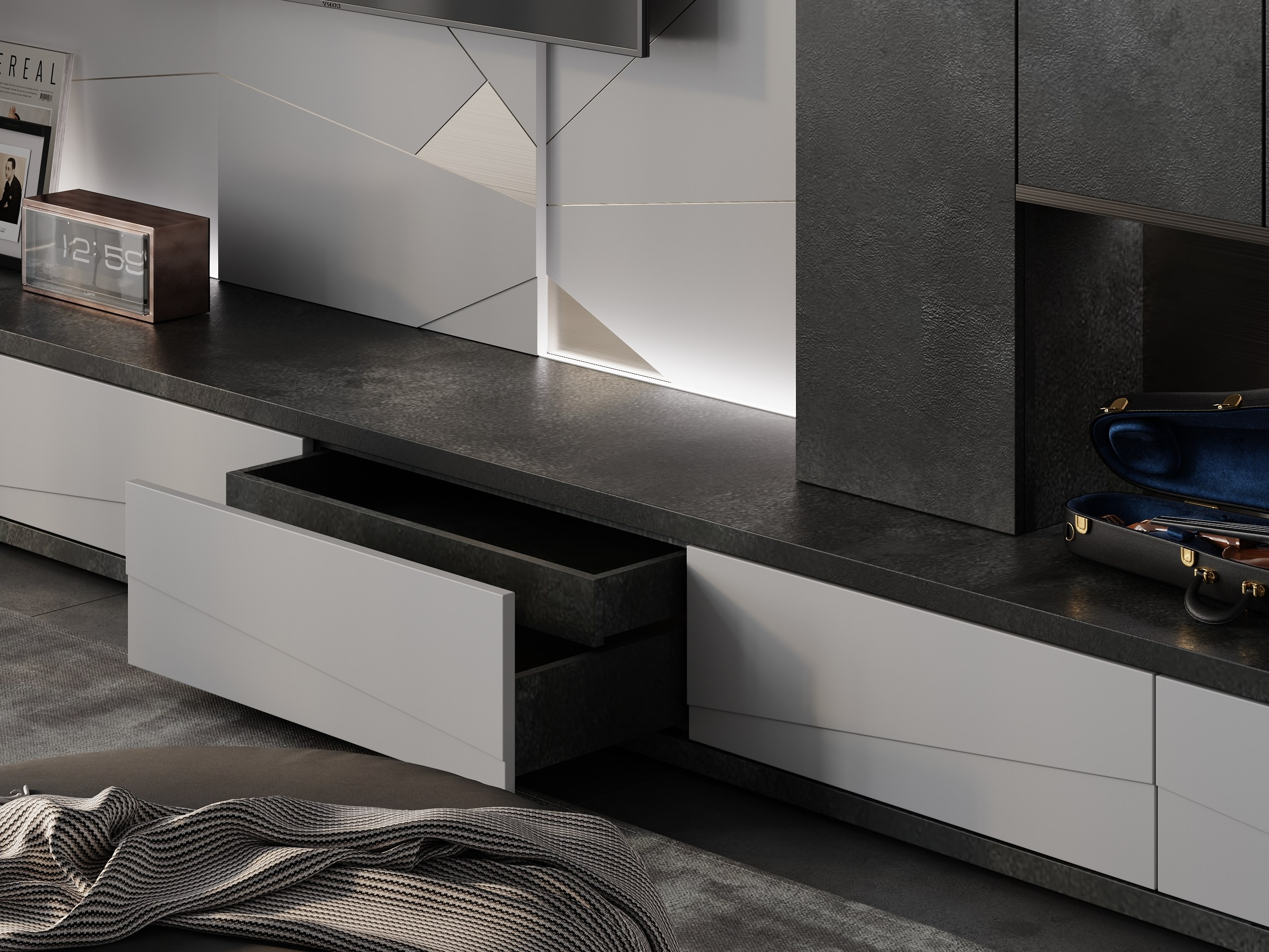 Гостиные / 2023. 3D-сцены интерьеров в 3ds Мах: сборка по ТЗ для визуализаторов