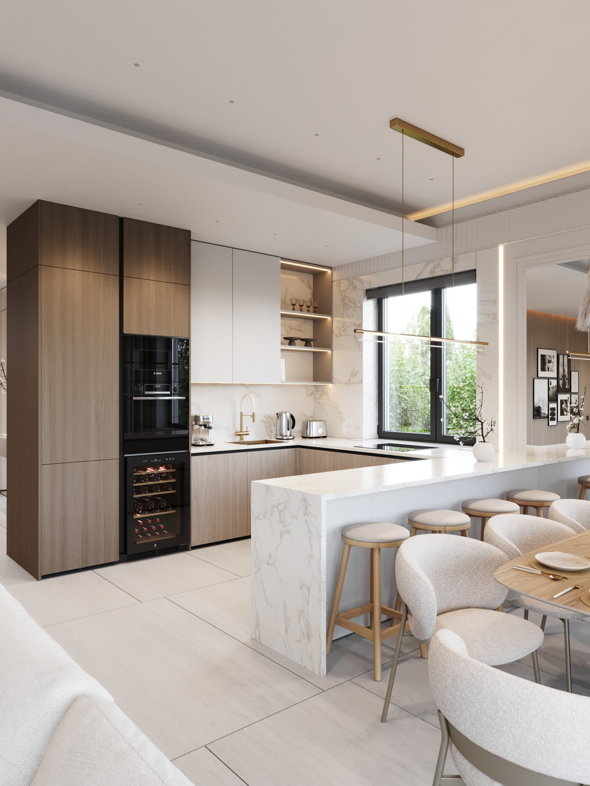 Дом в Раменском. Архитектурные интерьеры