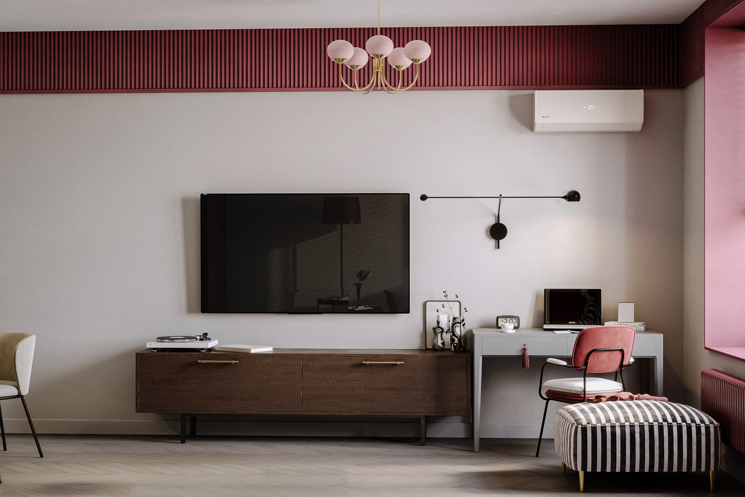 Яркая квартира. Stone Alina Интерьерная визуализация