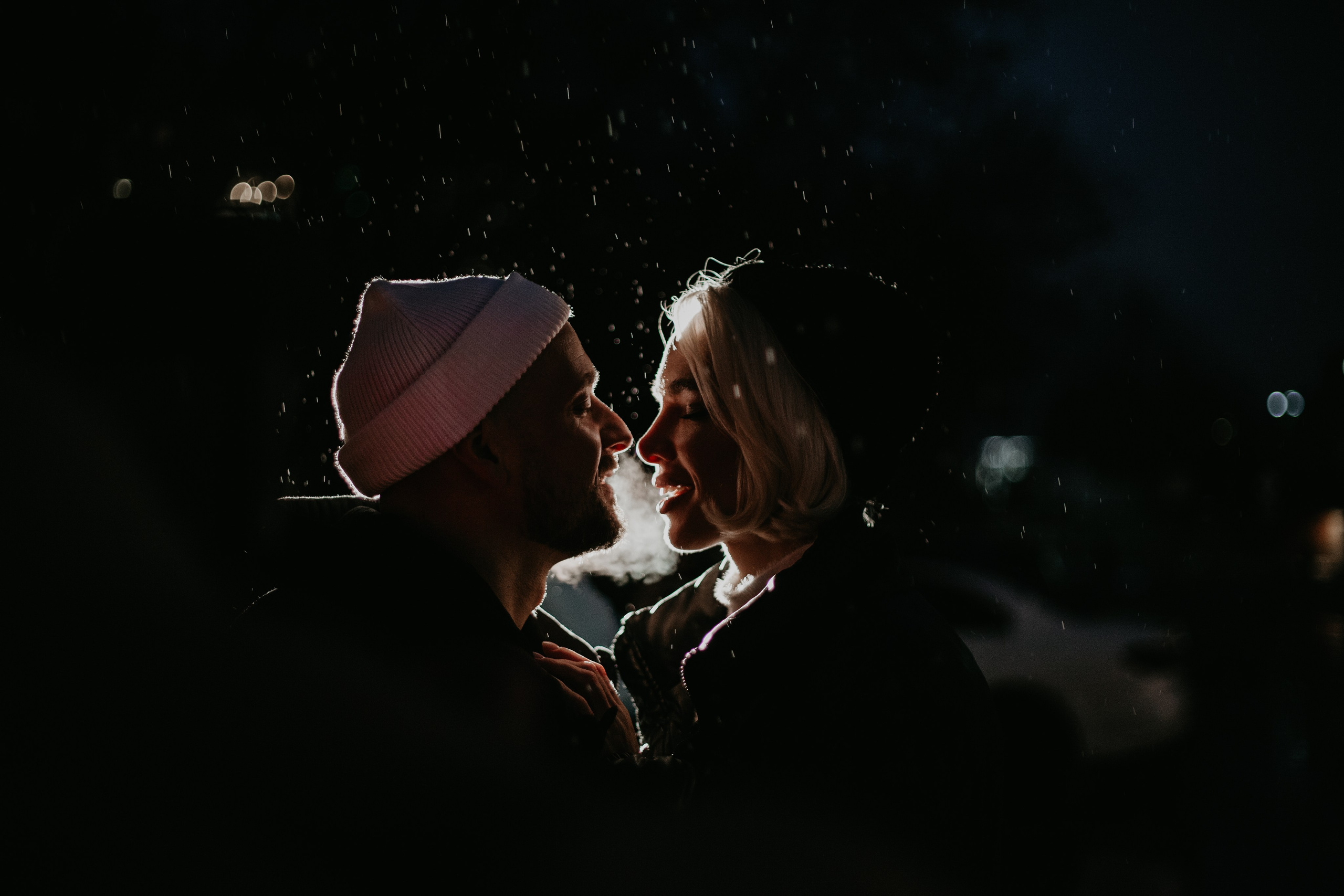 Парная съемка в ночном городе. Мультижанровый фотограф в Москве Наталия Степанова