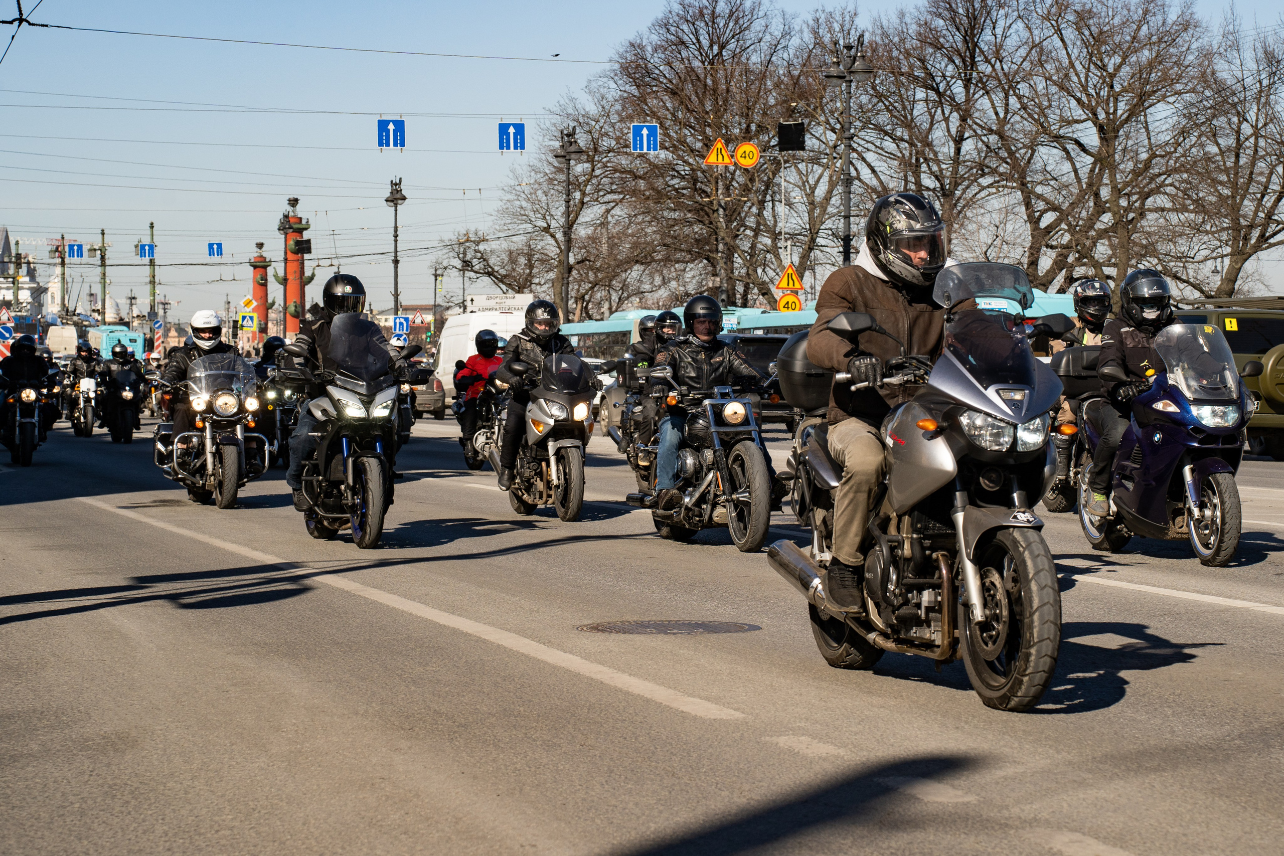 Весенний прохват мотоклуба Normans Riders MC. Концертный и репортажный фотограф в Санкт-Петербурге Слава Пахомов