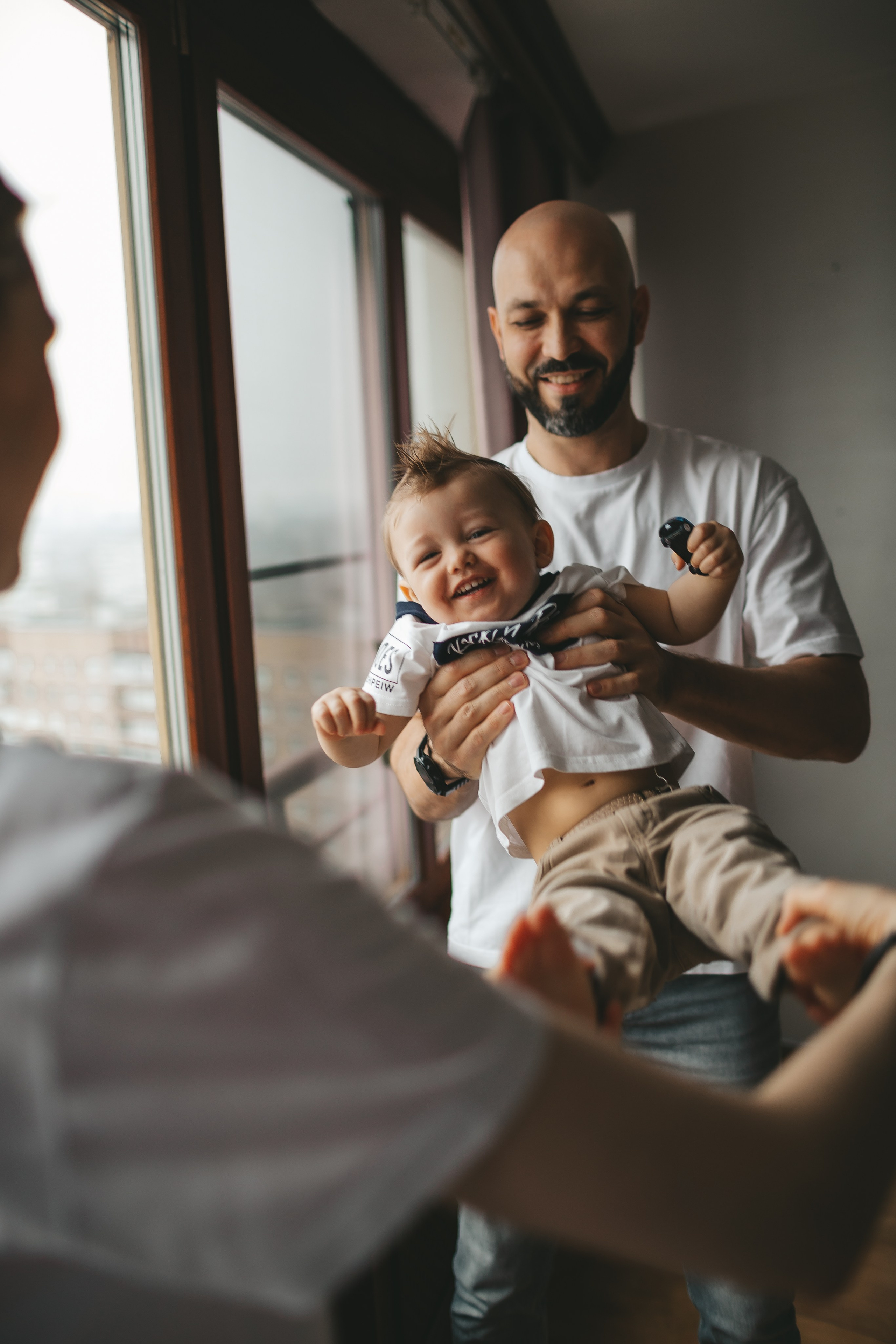 Костя, Таня и Лев (домашняя фотосессия). Семейный и детский фотограф и видеограф в Москве, Дрокина Наталья