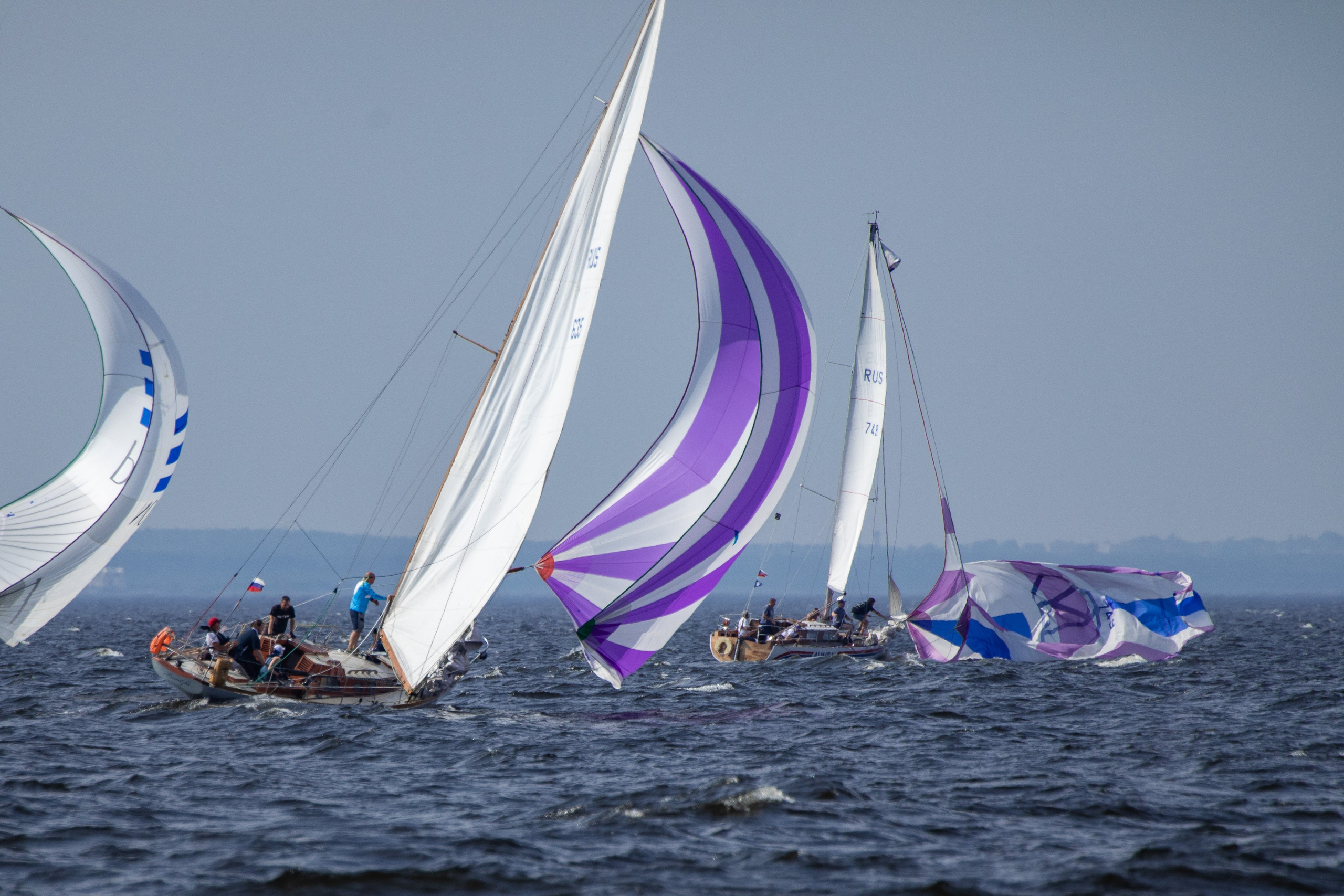 Ветер порвал парус. Классические яхты в Финском заливе.