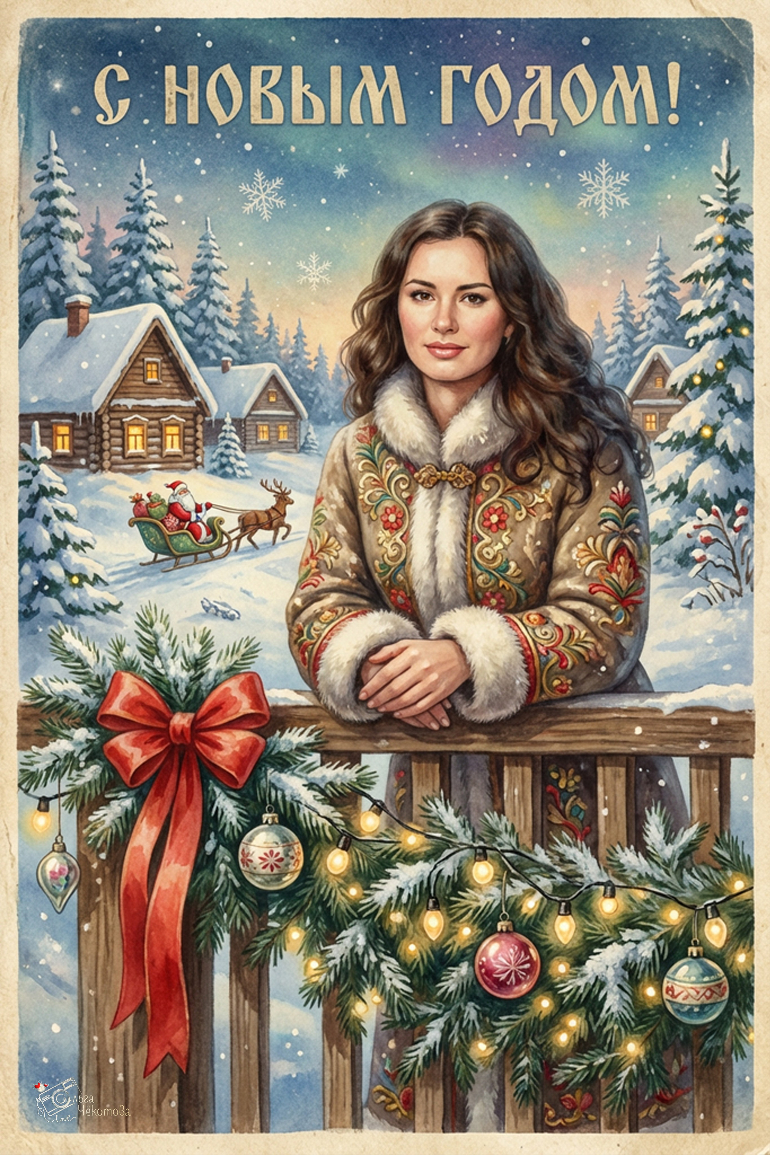 Винтажные новогодние открытки. Ольга Чёкотова (Фотограф Кострома)