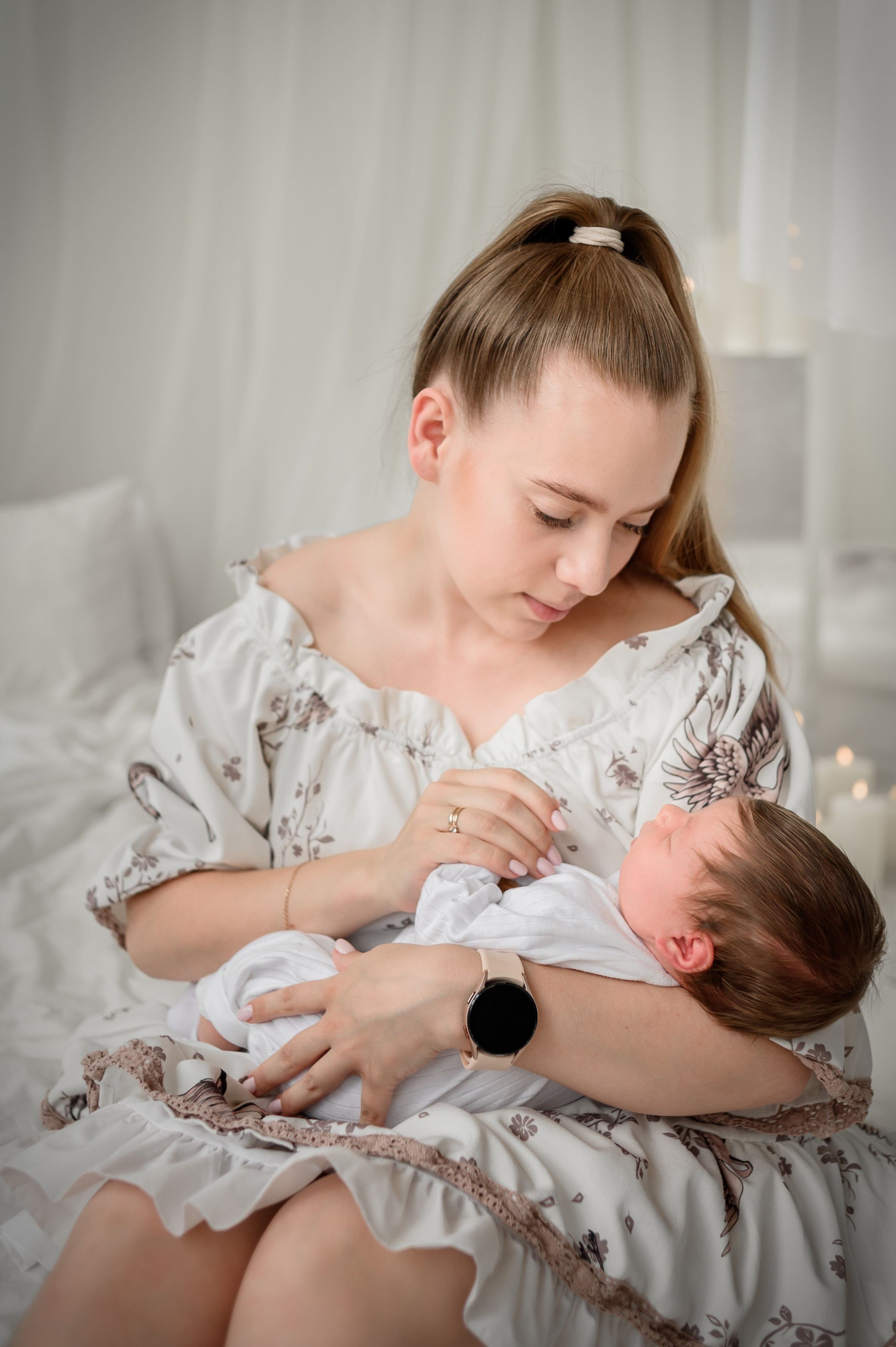Lifestyle newborn. Фотограф новорождённых в Рязани, фотосъемка выписки из роддома, крещен