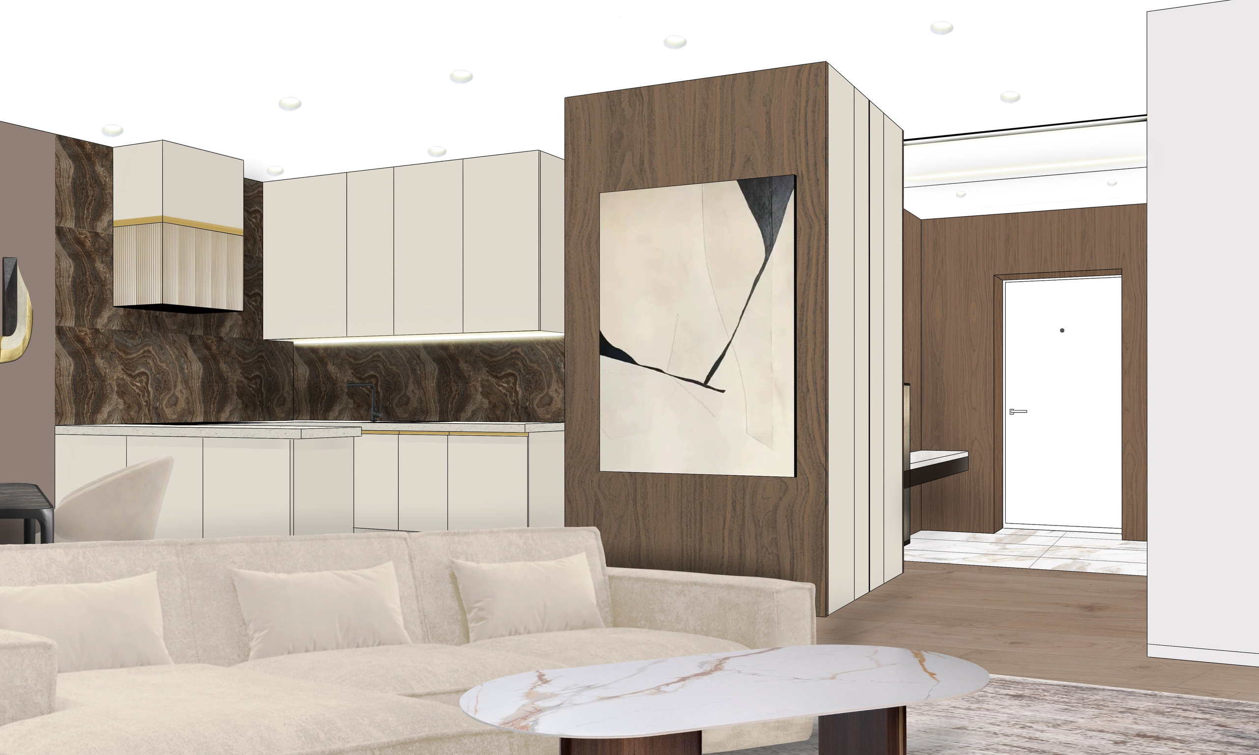 Квартира (дизайнер Елена Яушкина). Дизайн интерьеров по всему миру