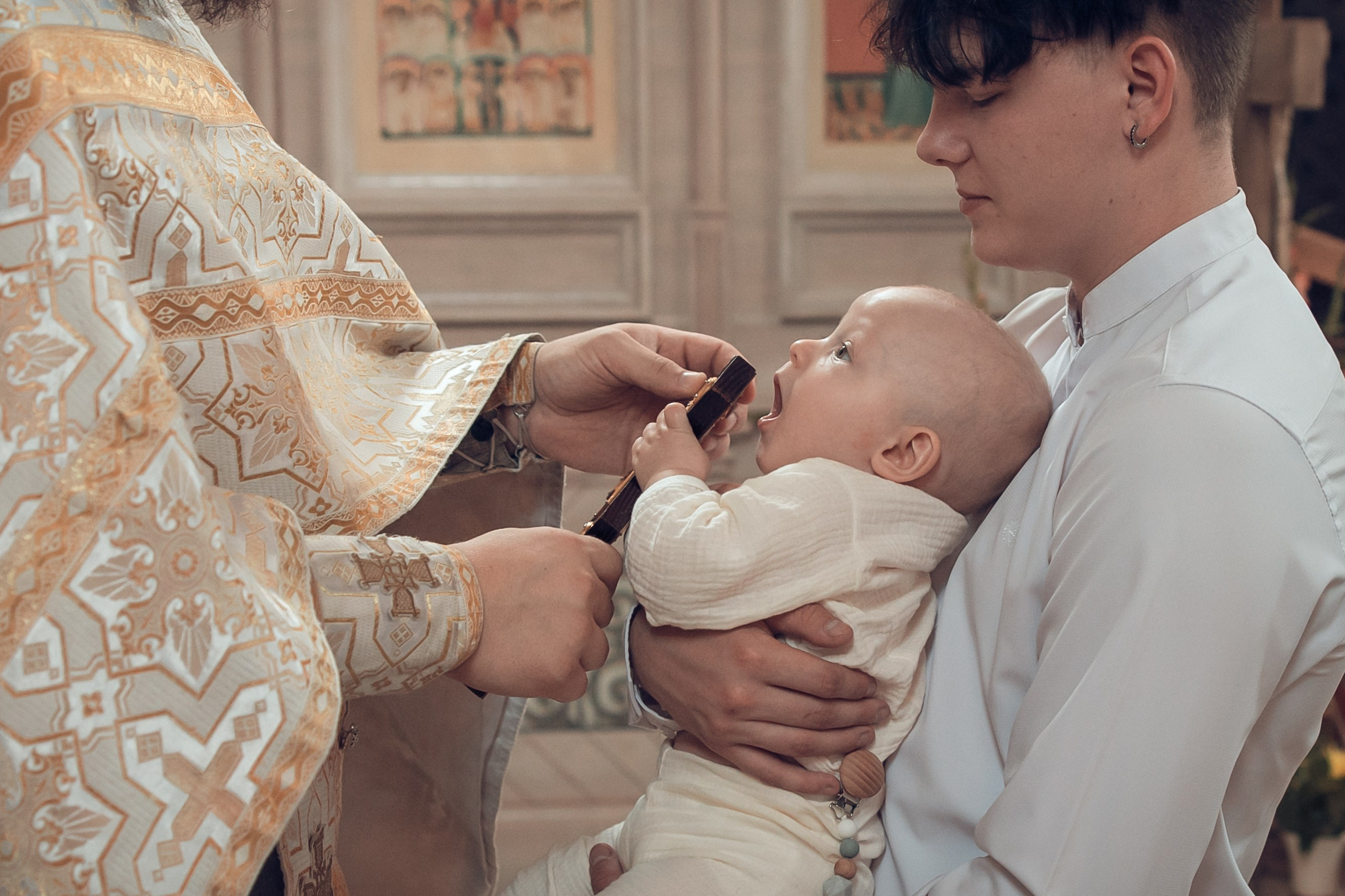 Таинство Крещения Василия. Храм в честь иконы «Всецарица». Семейный фотограф в Рязани и Рязанской области