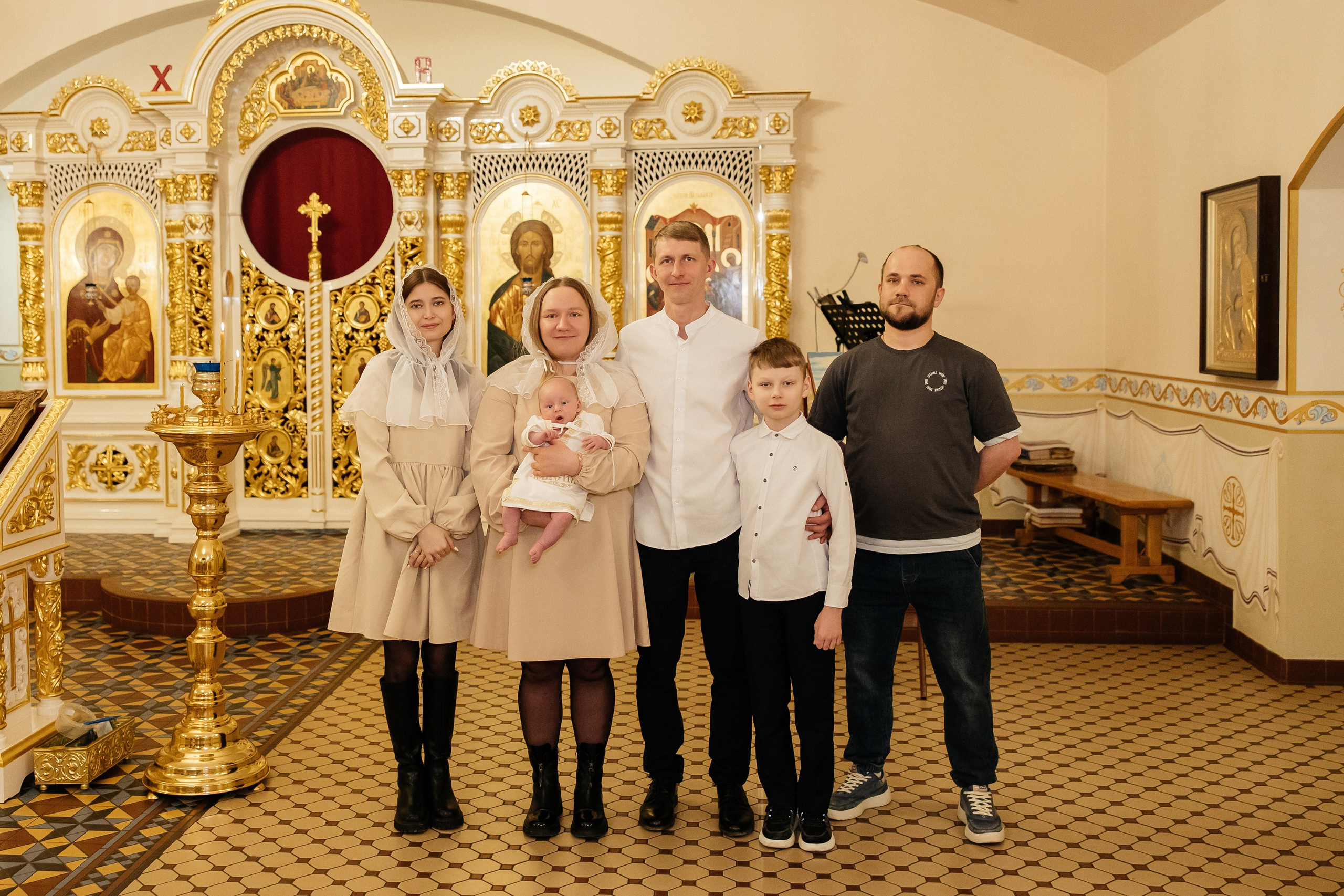 Таинство Крещения Максима и Александра. Храм Покрова Пресвятой Богородицы