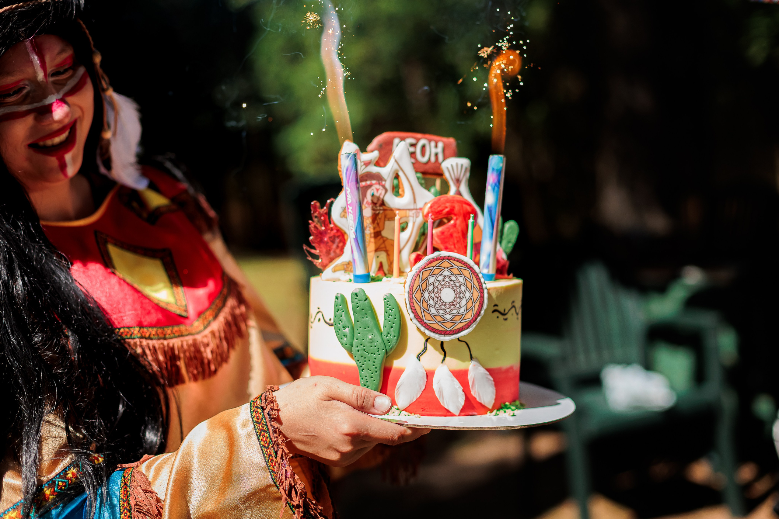 День рождения Леона «Индейцы». Семейный и детский фотограф Комина Елена, Власиха, Одинцово