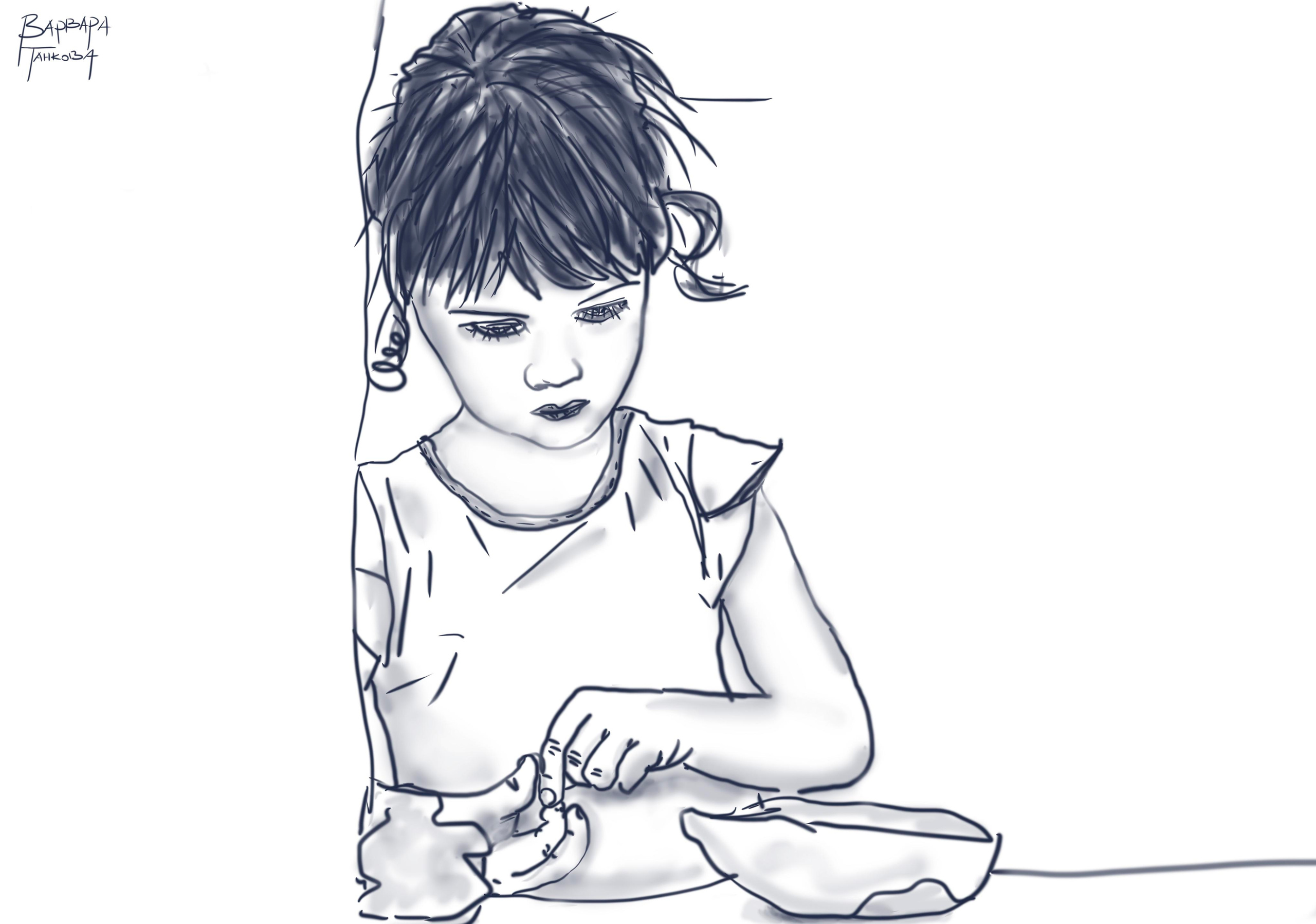 Рисую. Фотограф Сергей Танков