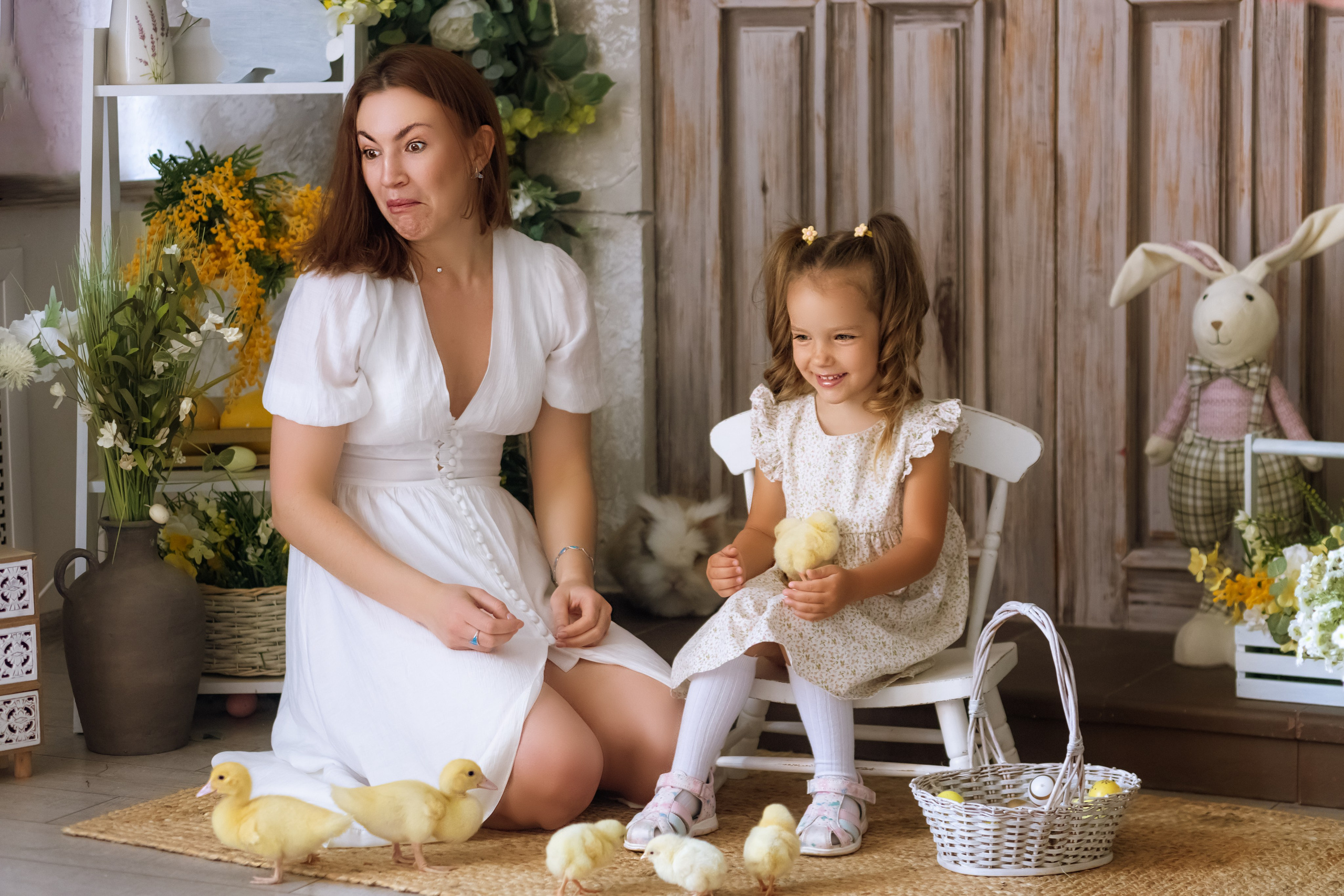 Утята, цыплята и я с крестной). Съемка Таинств Крещения Венчания, детские и семейные съемки в Пензе