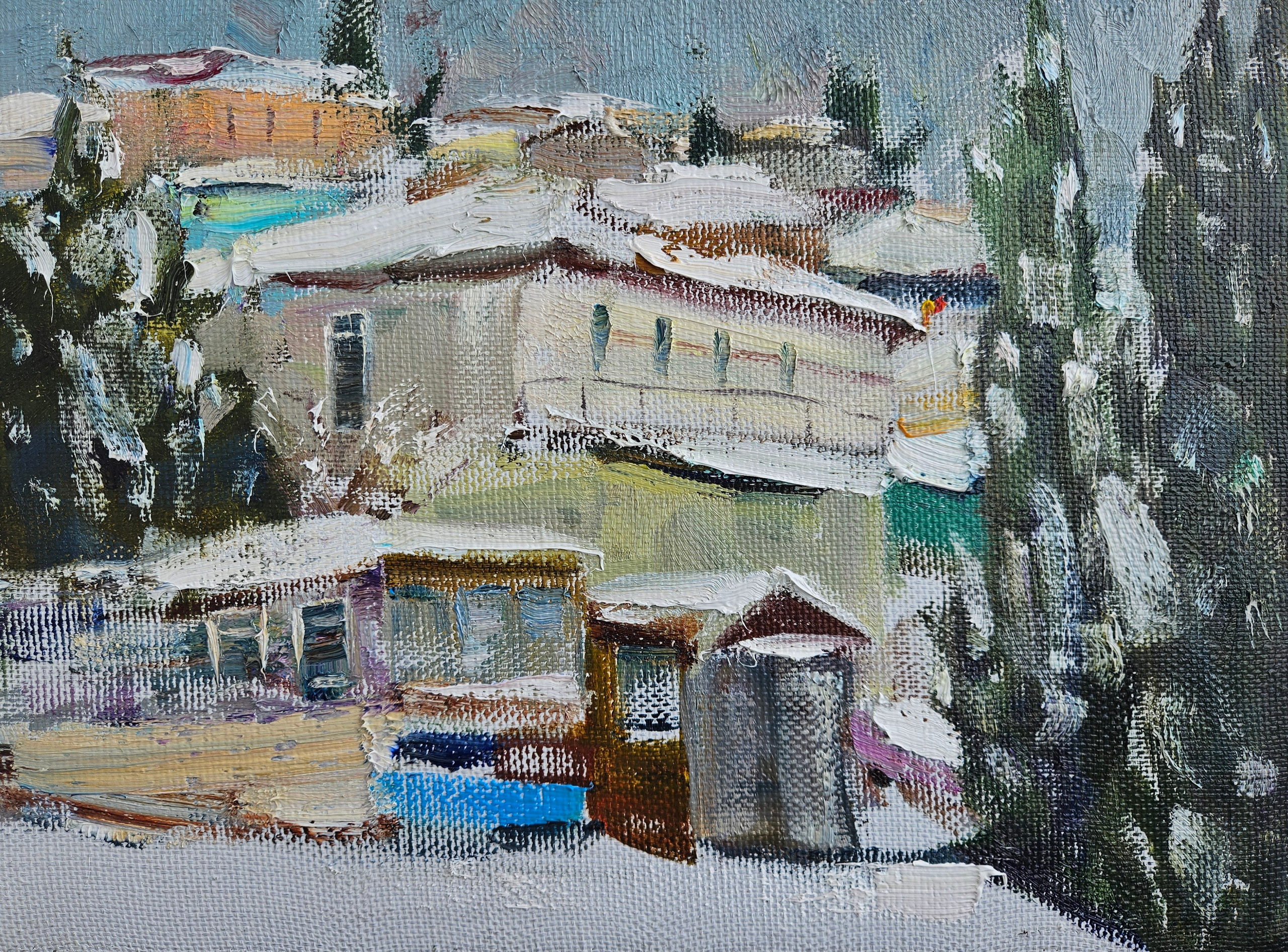 "Гурзуф зимой". 2025. Холст, масло. 40х50 см. Цена: 15000 руб. (в частной коллекци)