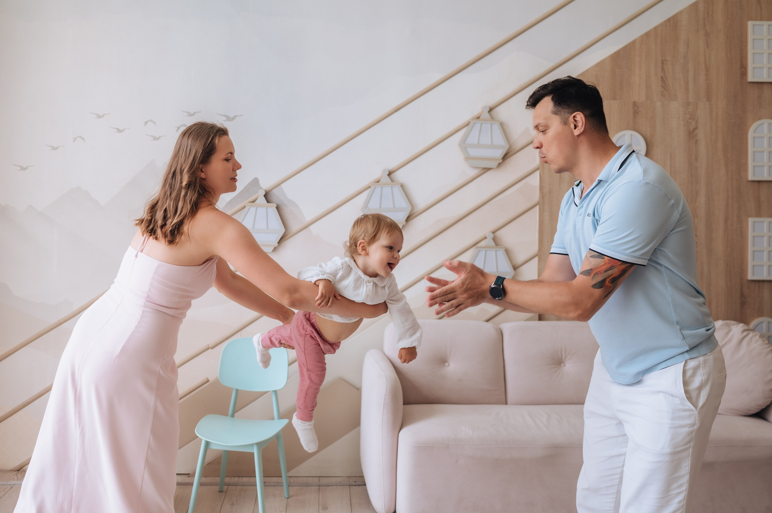 Семейная фотосессия Димы, Олеси и Насти. Фотограф в Москве и Московской области Таня Яблочкина