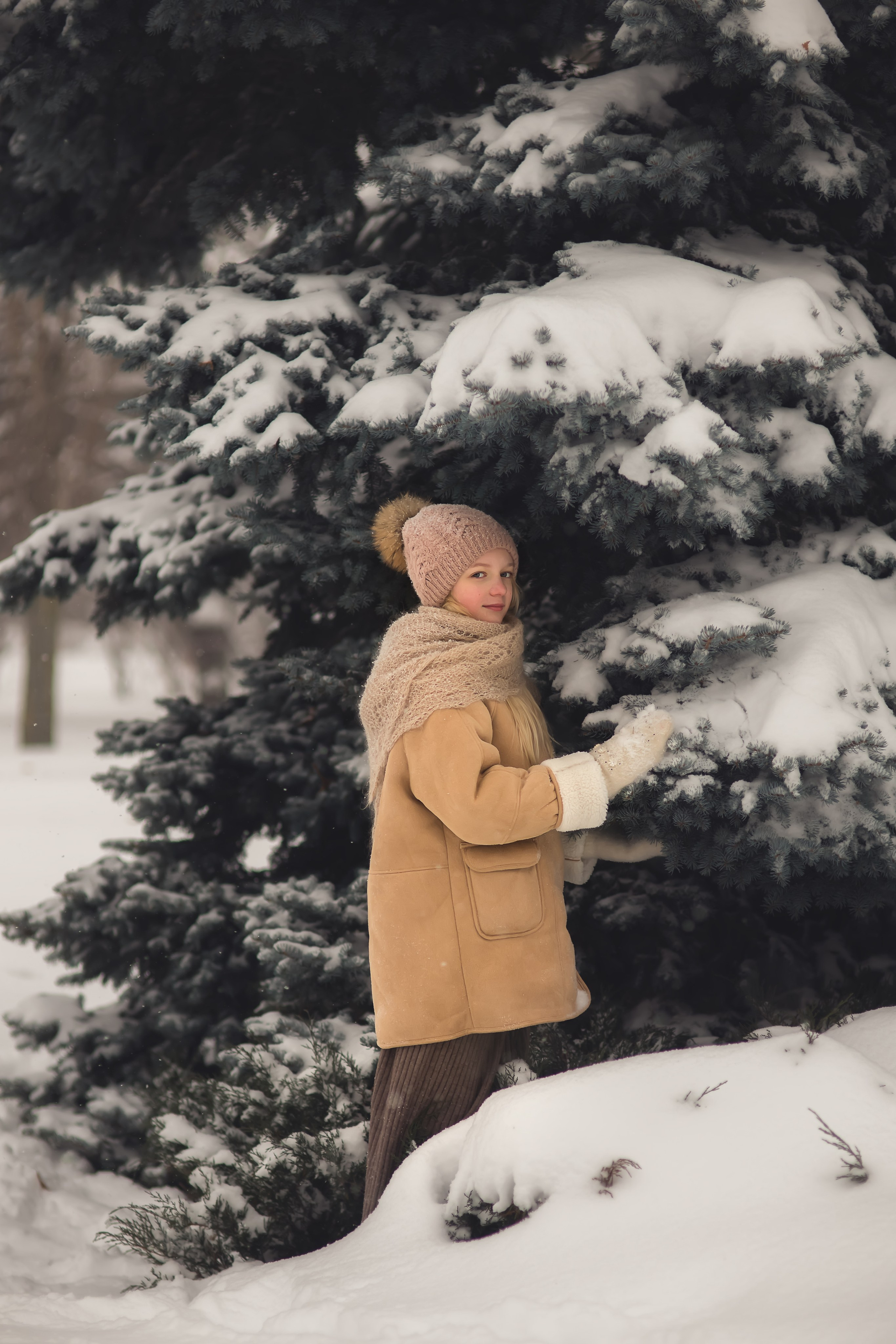 Зимний фотодень в Ботаническом парке. Семейный и женский фотограф в Москве Ирина Романова