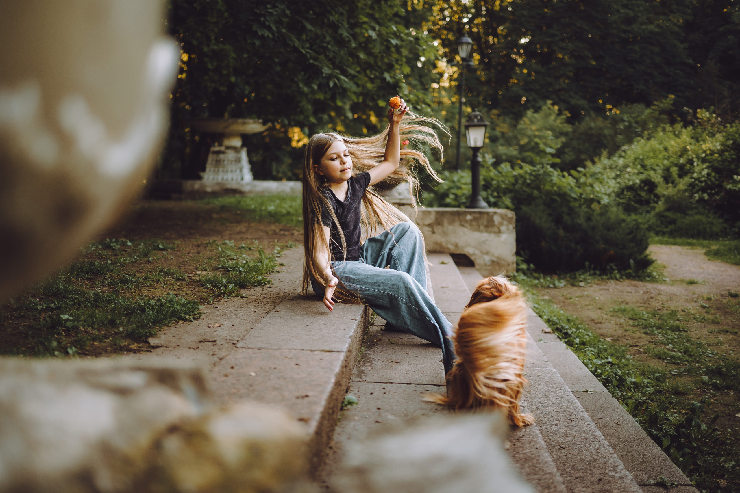 Маша, Карамелька и Лея. Семейный фотограф животных, анималист в Москве Екатерина Киреева