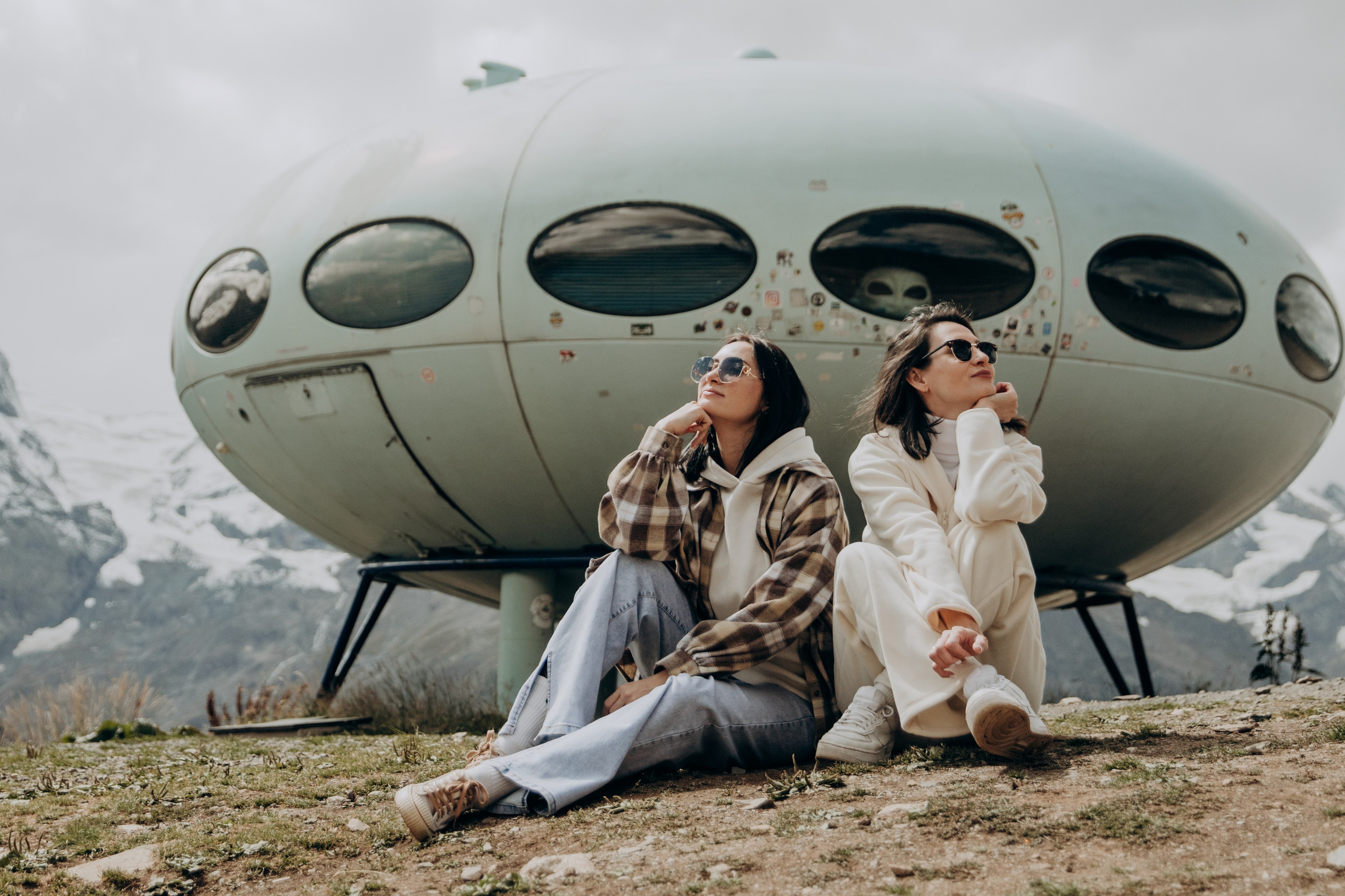 Юля с семьей, Домбай. Портфолио