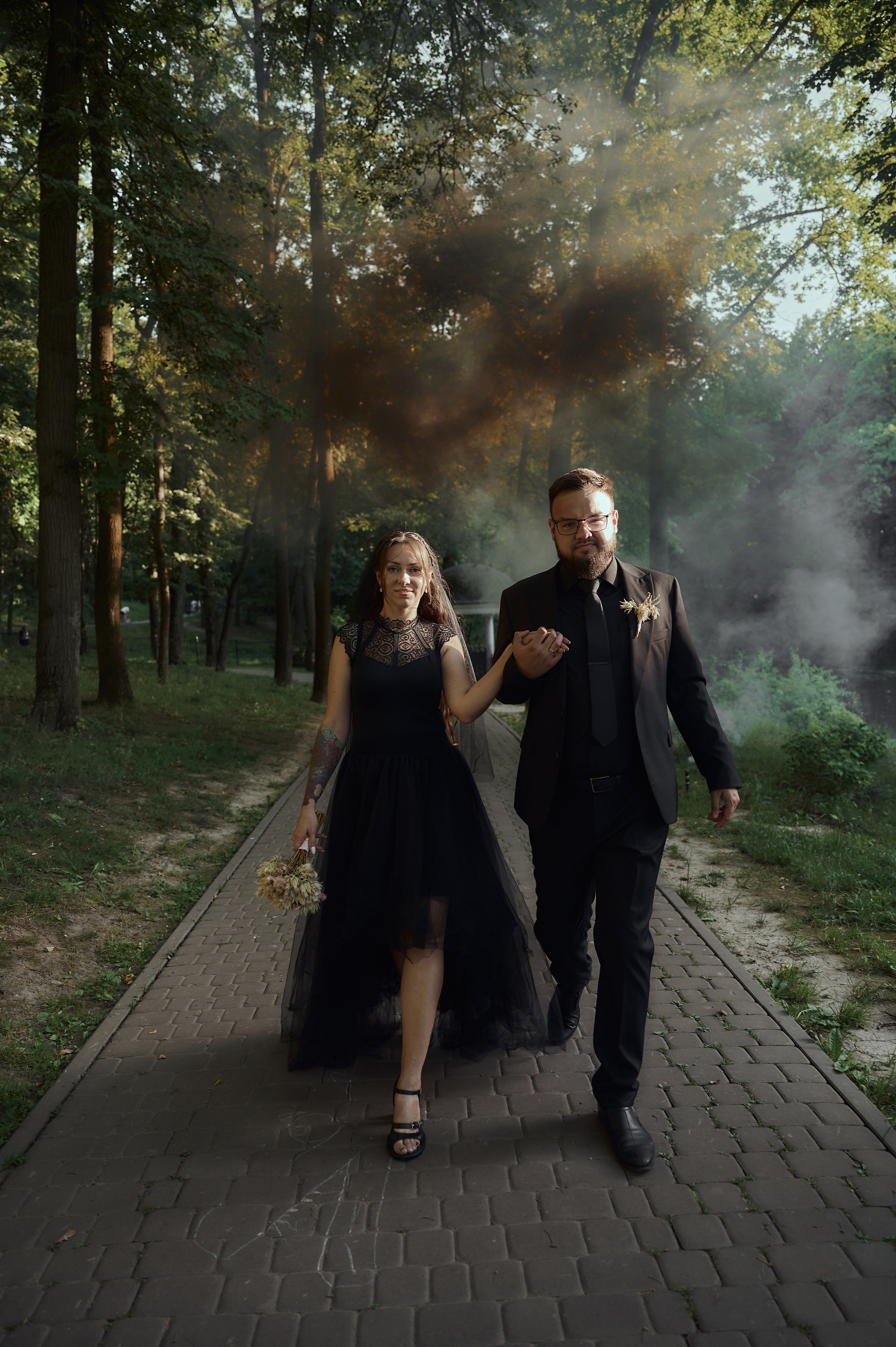 Свадебная фотосессия в Туле в черном. Свадебный фотограф в Туле Никита Беляев