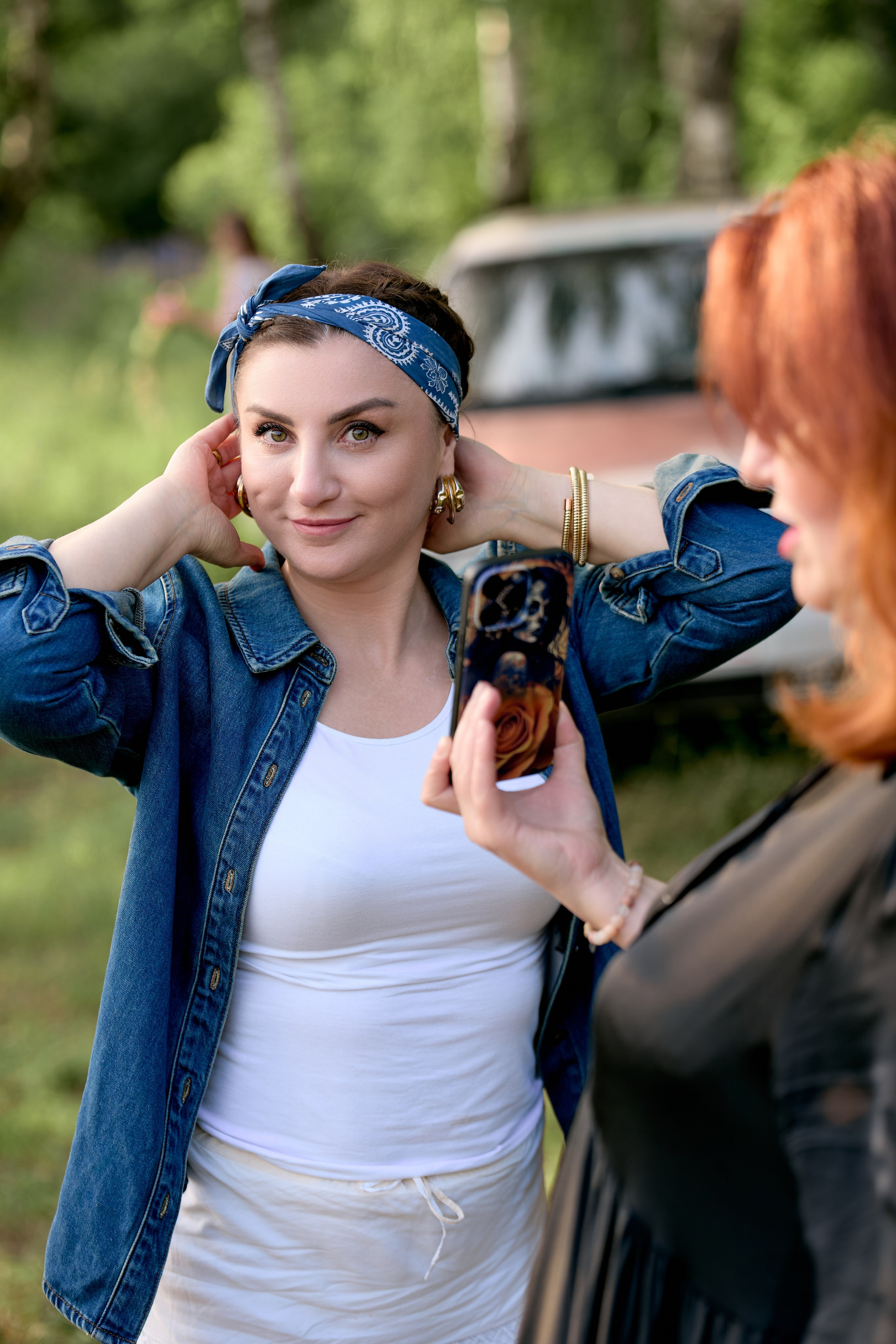 Фотосессия в роще для группы девушек. Фотограф в Дивеево