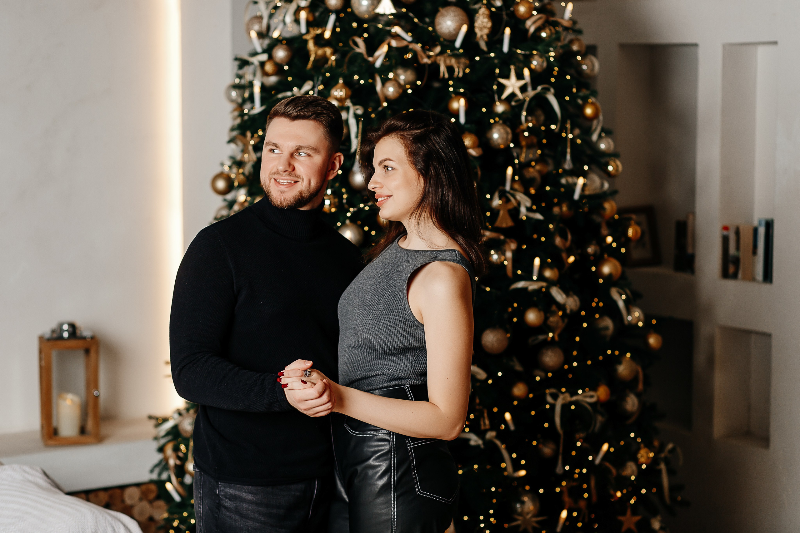 Новогодняя фотосессия для влюбленных в Московской фотостудии. Фотограф в Подольске — Мария Бучнева