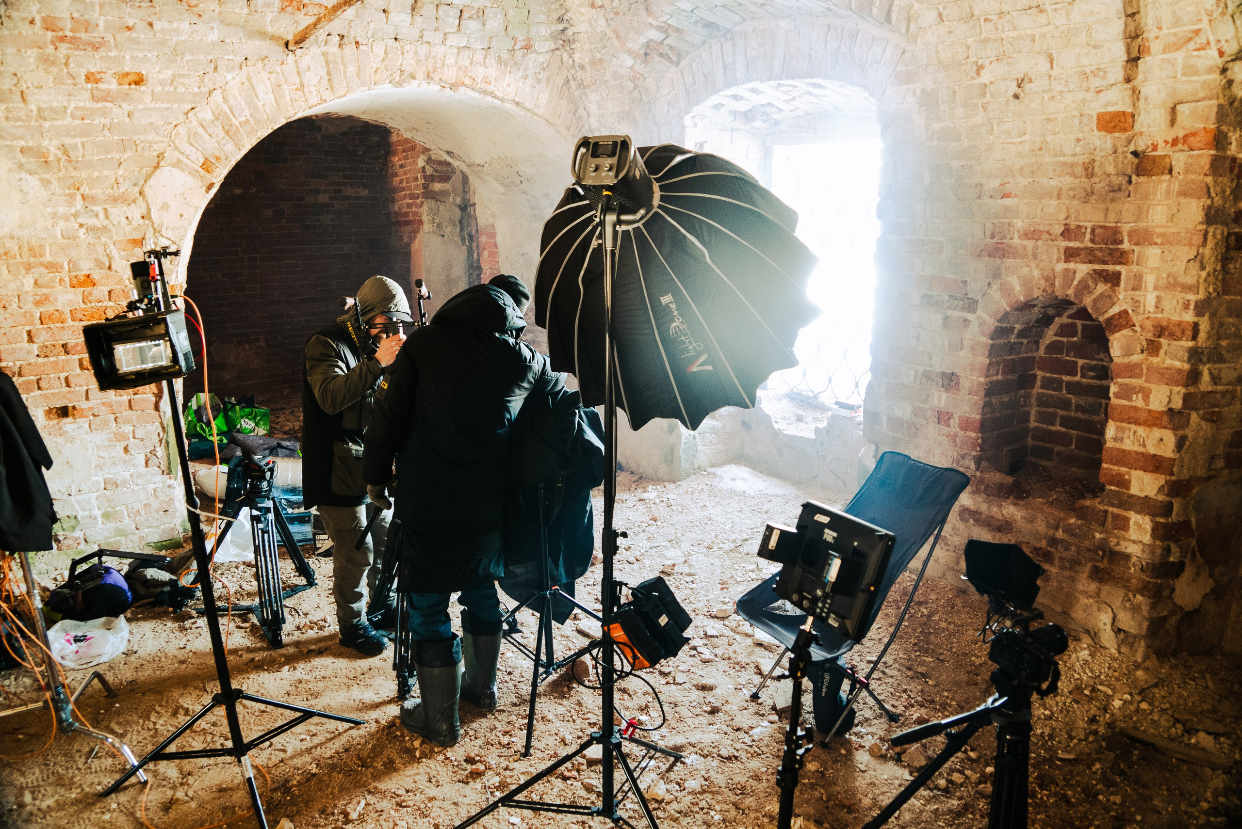 На съемках фильма «Июньская полынь». Мария Колесникова