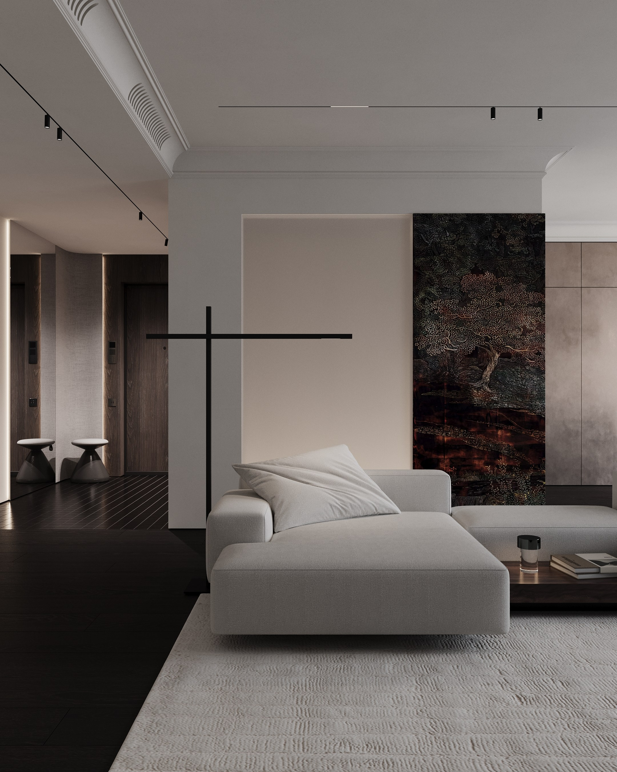 Гостиная в стиле минимализм и эклектика Dea como interior