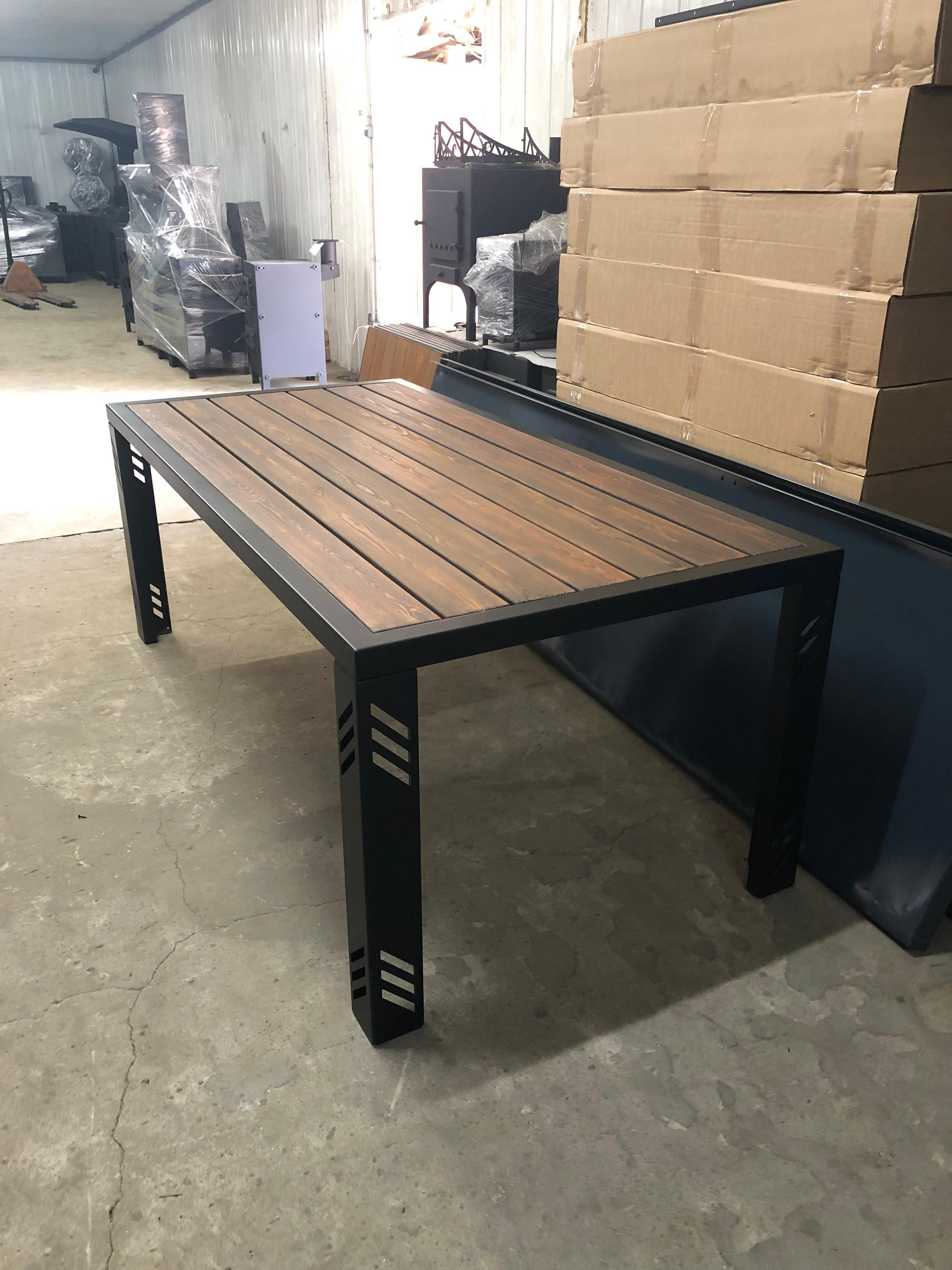 Стол из лиственницы. Купить / заказать мангал для дома в Краснодаре от производителя «Мангал Мастер»