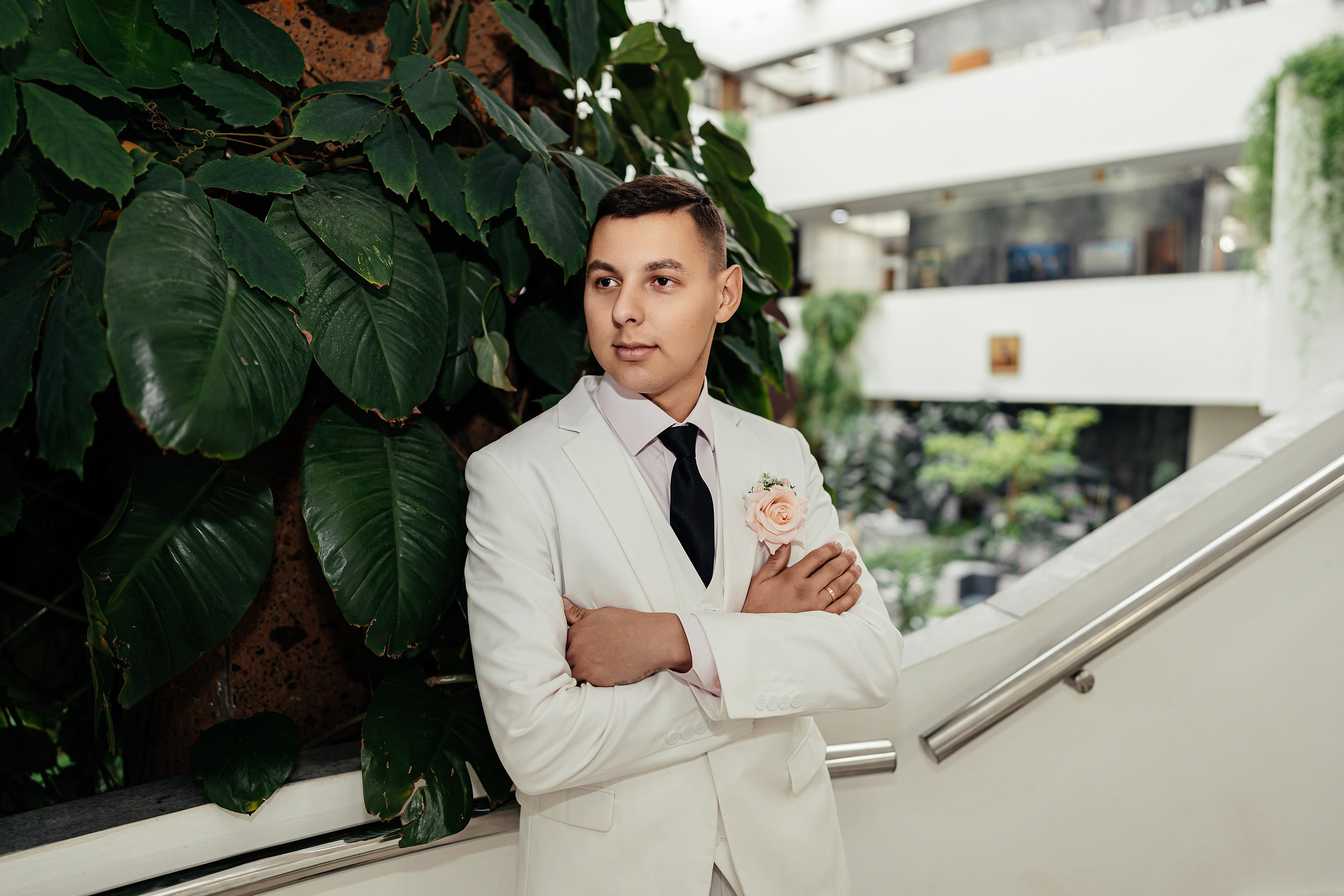 Свадебная новогодняя фотосессия невесты с женихом