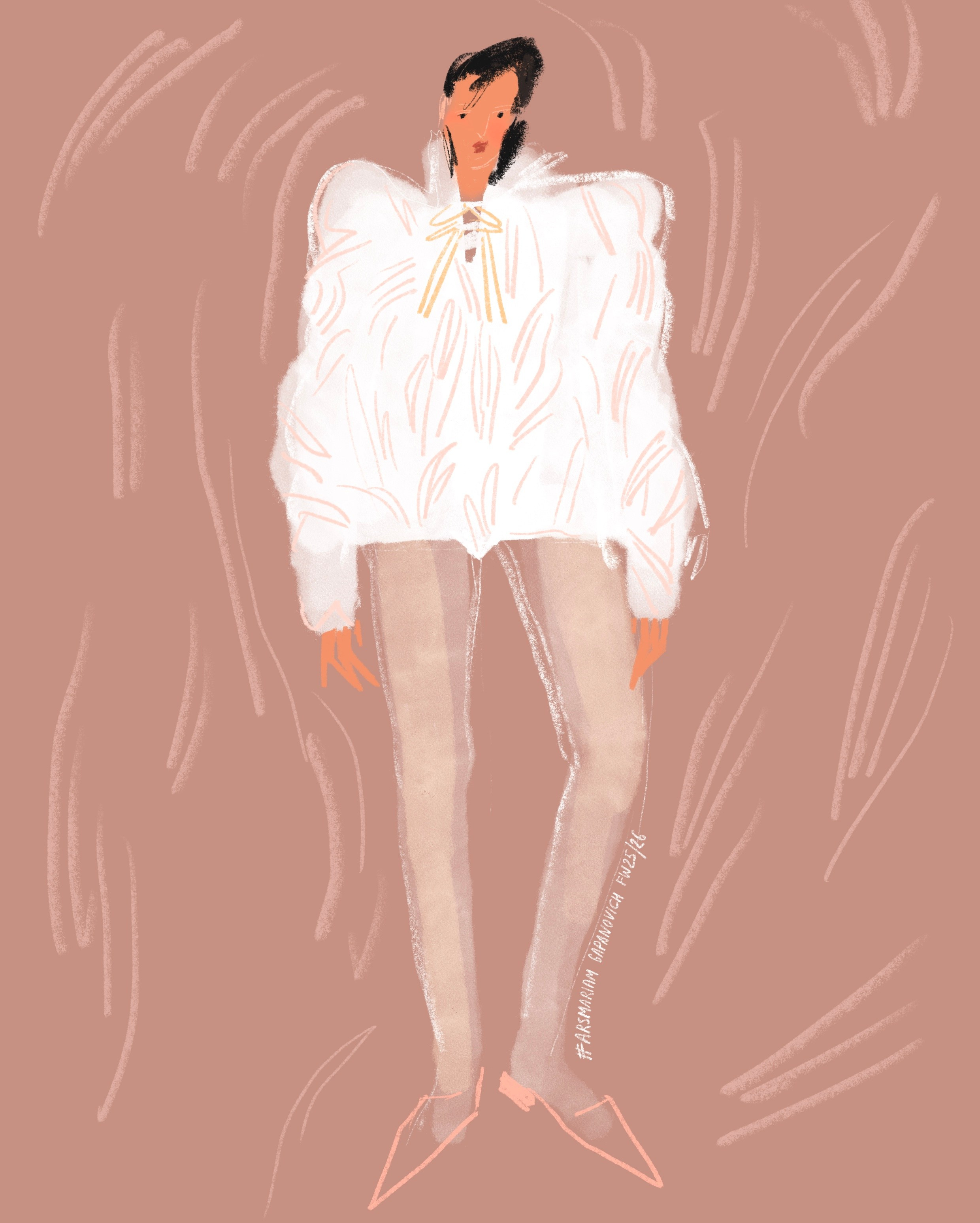 GAPANOVICH FW 25/26. Фэшн иллюстратор из Москвы Власенко Мария