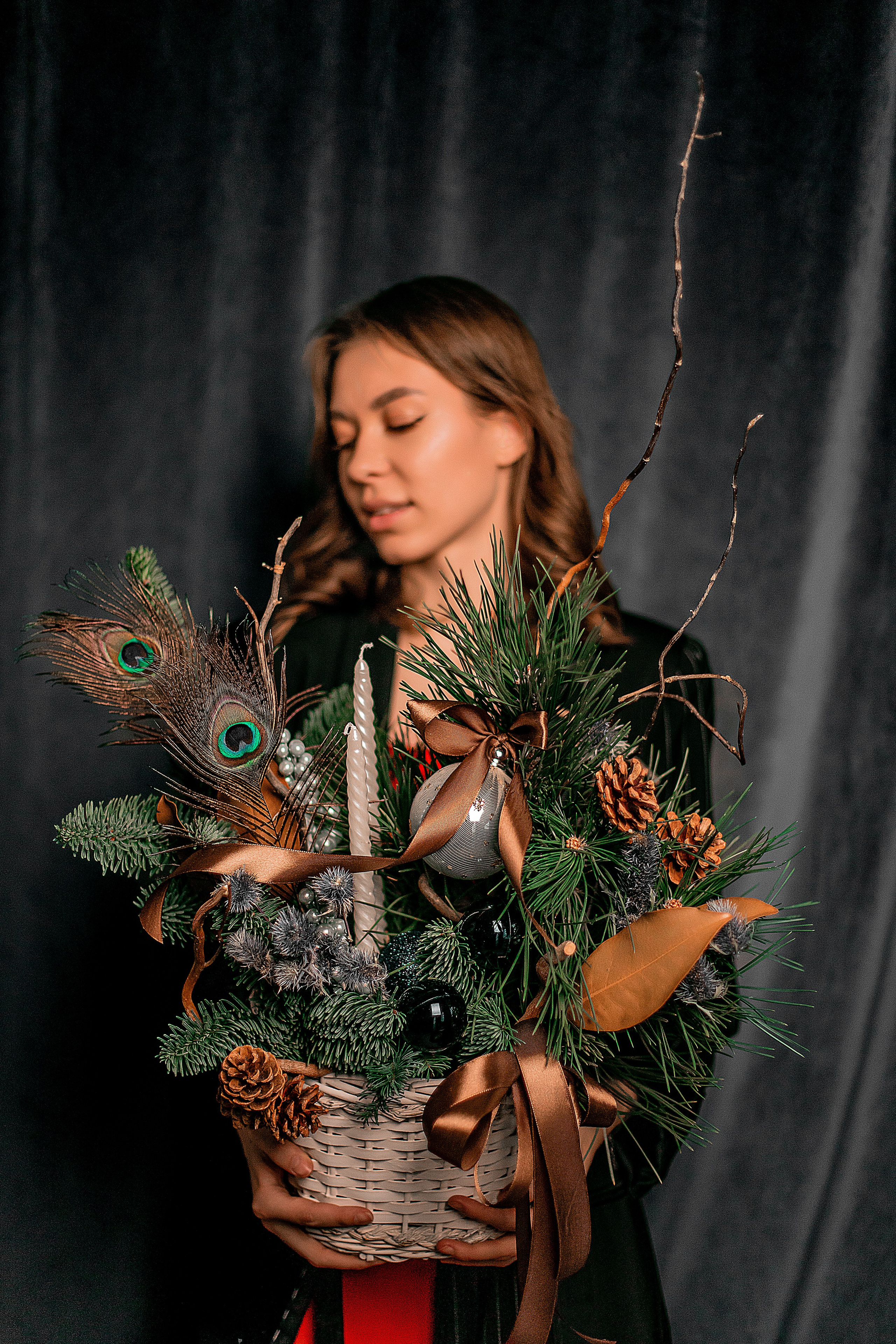 Новогодняя съемка для цветочного бутика. Семейный и индивидуальный фотограф в Ростове-на-Дону