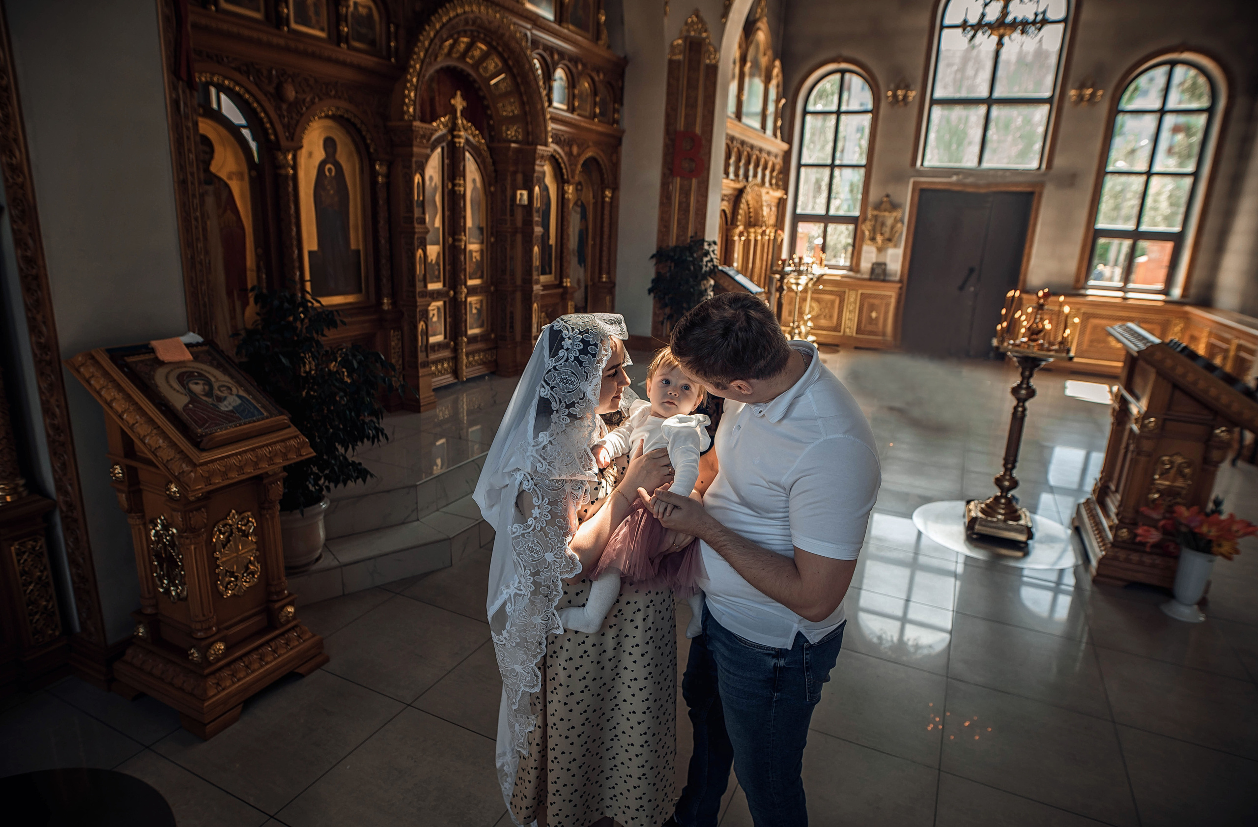 Таинство Крещение Александры. Храм Святого Луки г. Волжский. Церковный, семейный и репортажный фотограф Волгоград, Волжский
