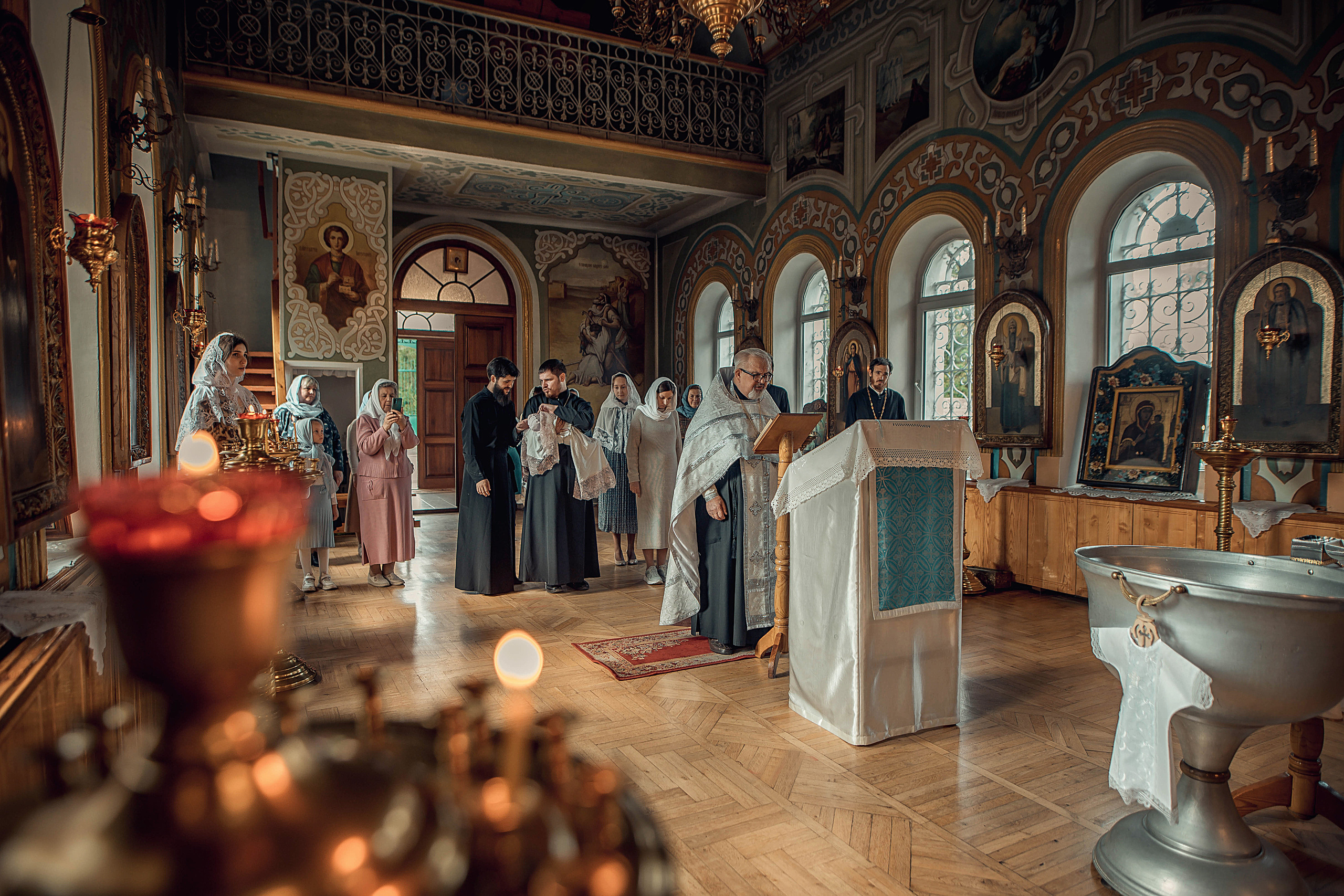 Таинство Крещения Анастасии. Храм Николая Чудотворца г. Волгоград. Церковный, семейный и репортажный фотограф Волгоград, Волжский