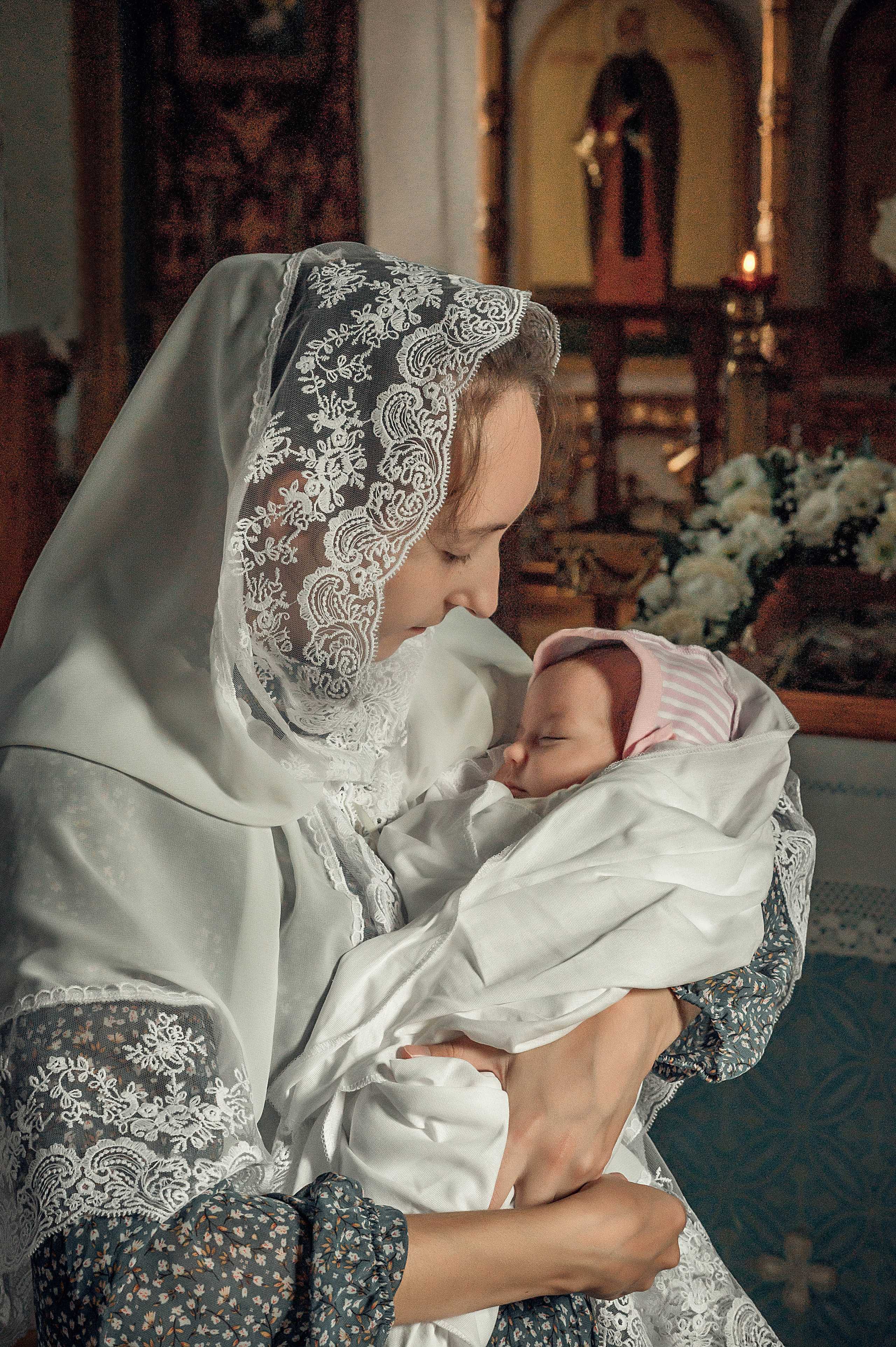 Таинство Крещения Анастасии. Храм Николая Чудотворца г. Волгоград. Церковный, семейный и репортажный фотограф Волгоград, Волжский