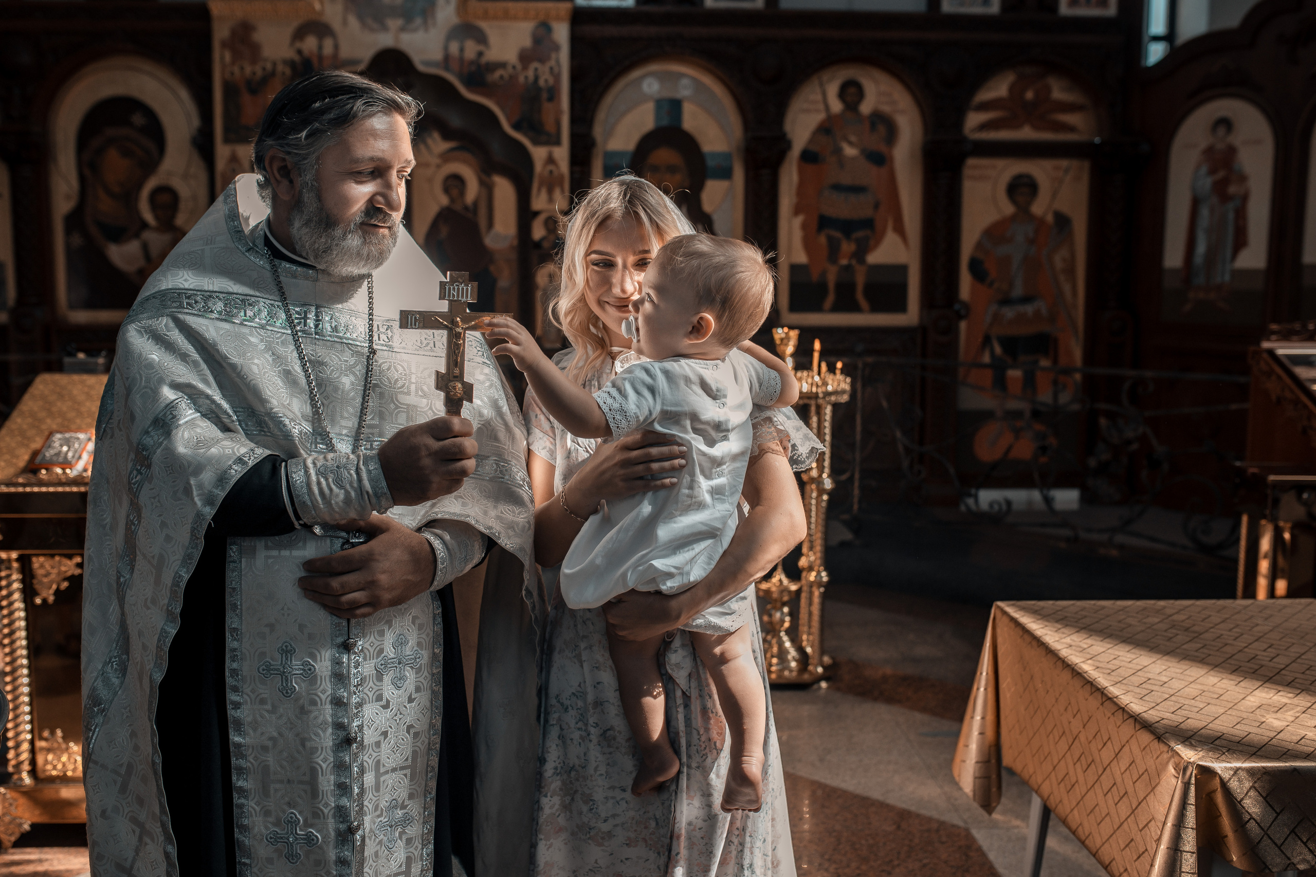 Таинство Крещение Давида. Храм Всех Святых Мамаев Курган г. Волгоград. Церковный, семейный и репортажный фотограф Волгоград, Волжский