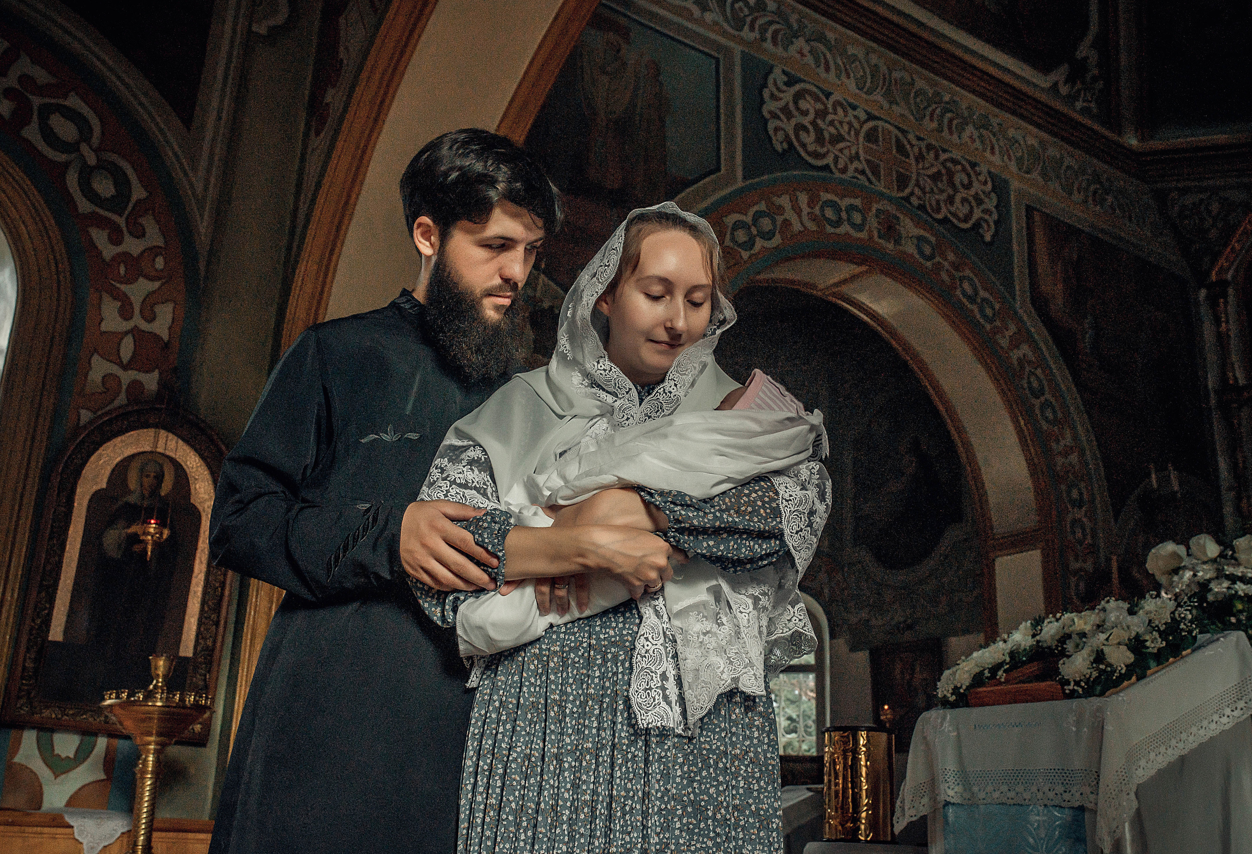 Таинство Крещения Анастасии. Храм Николая Чудотворца г. Волгоград. Церковный, семейный и репортажный фотограф Волгоград, Волжский