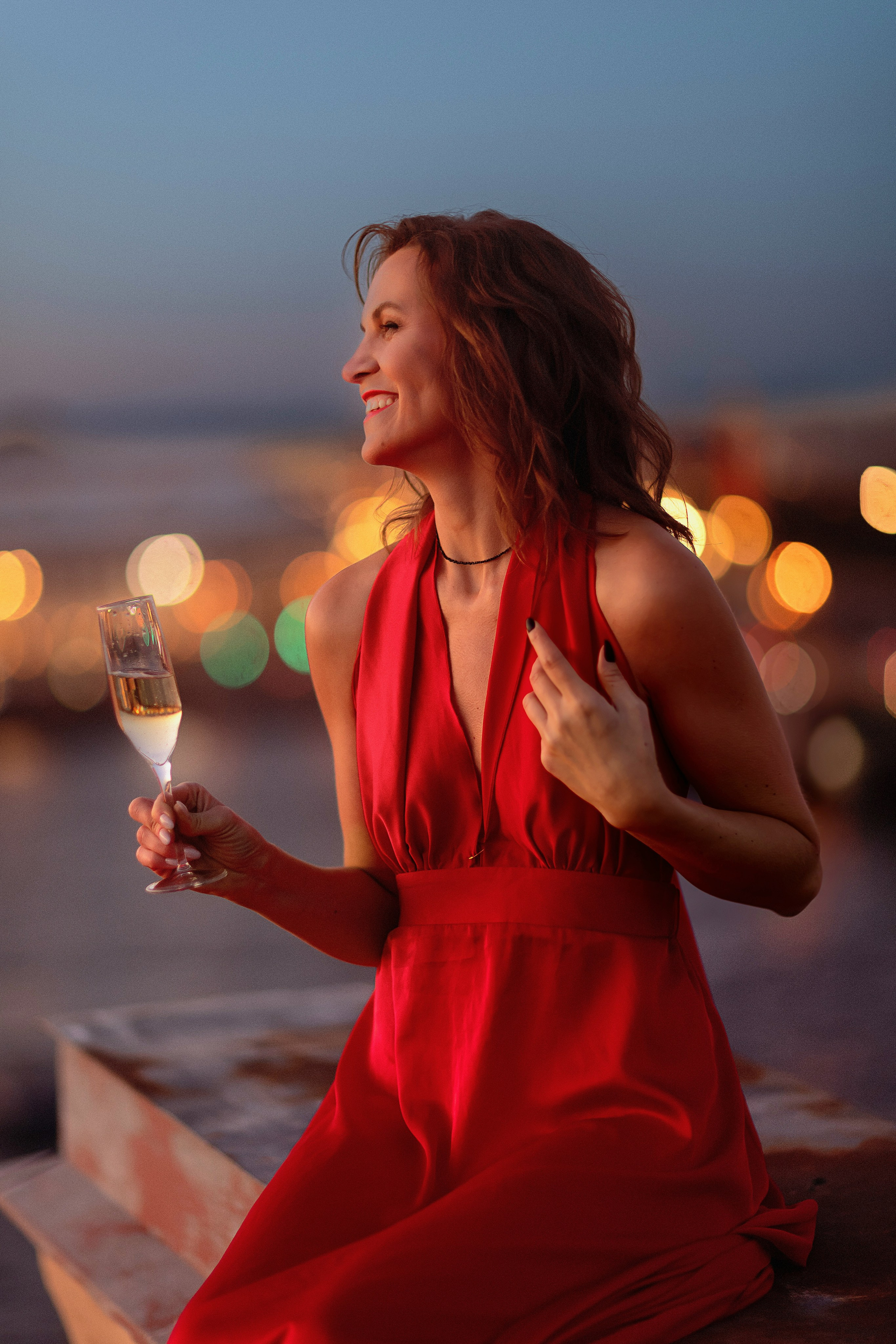 Женская съемка на крыше в закате. Фотограф в Санкт-Петербурге Анастасия Полякова