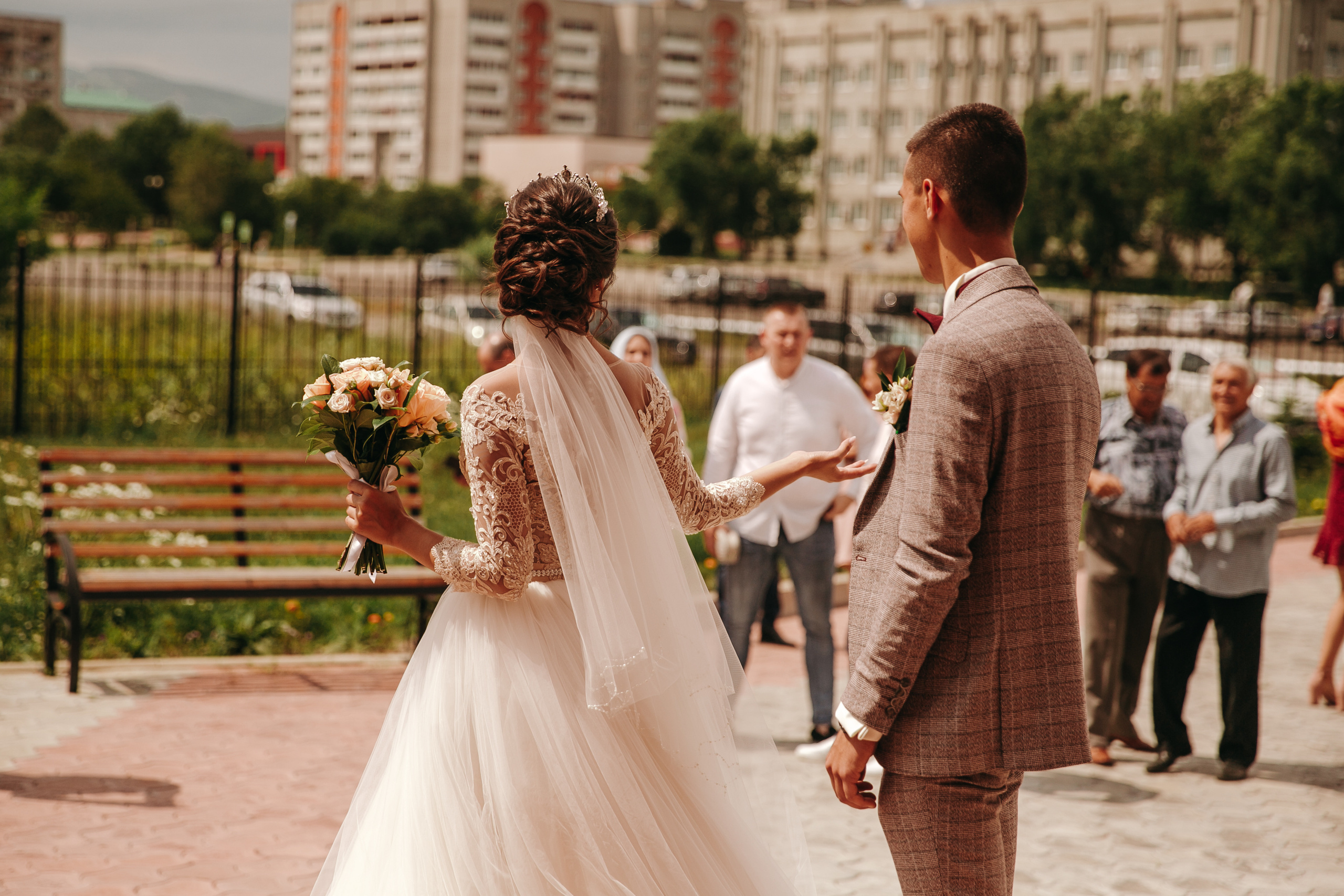 Кирилл и Мария. Солнечный-Холдоми. Выездная регестрация + постановка с гостями. Свадебный фотограф в Хабаровске