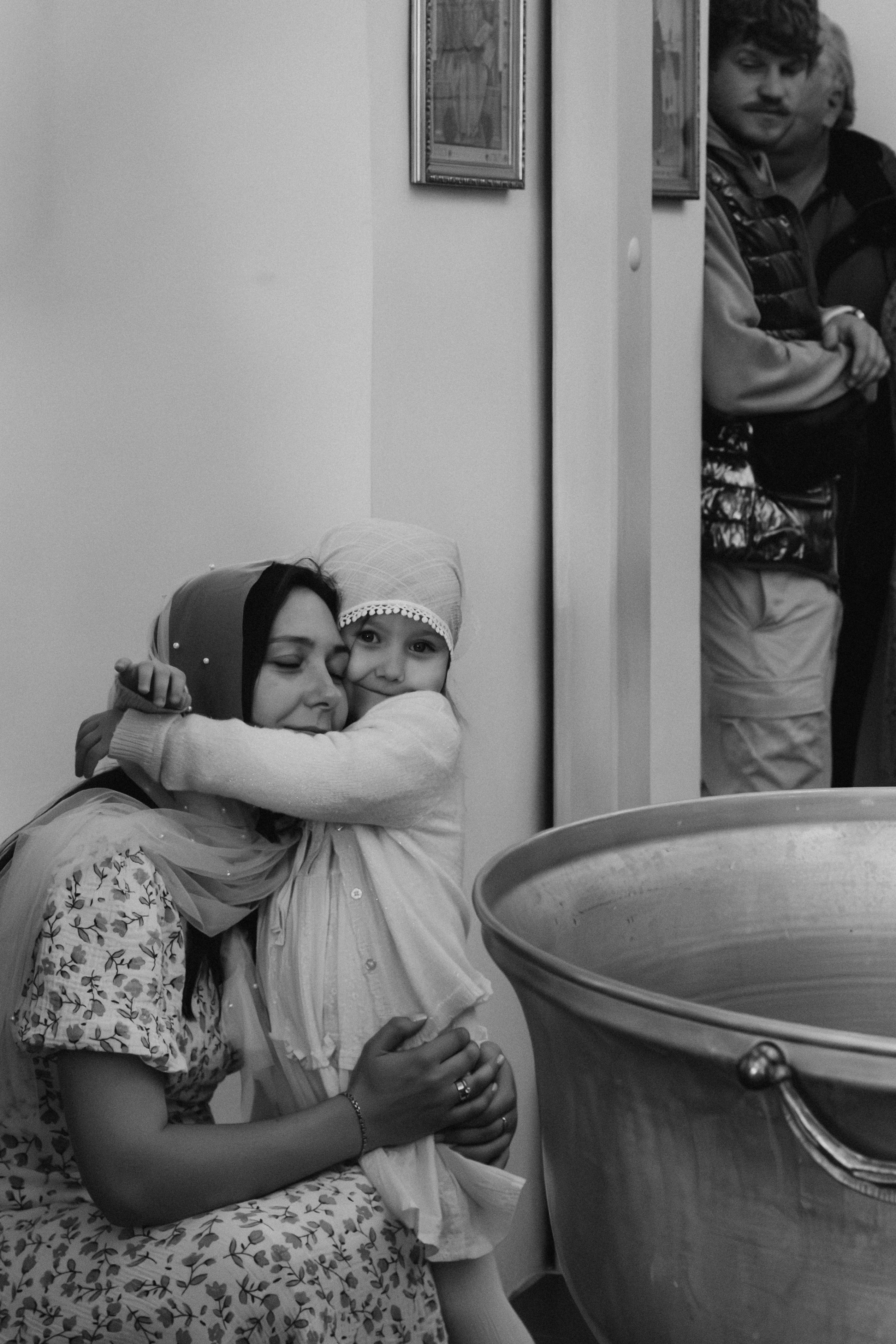 Таинство Крещения малыша в храме Воскресения Христова, с. Трубино (Калужская обл.). Надежда Стар семейный и церковный фотограф в Жукове и Калужской области