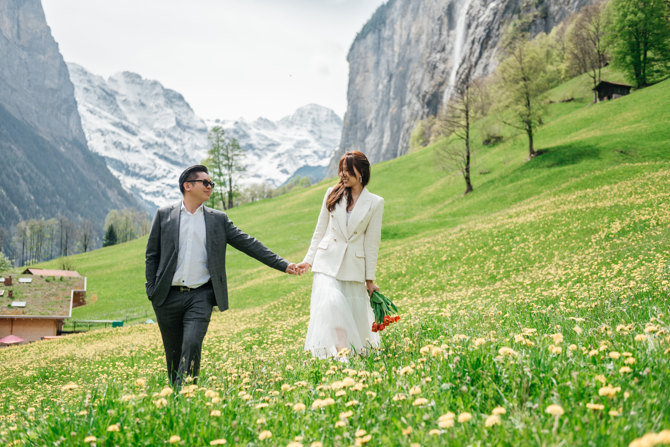Hazel & Max (Lauterbrunnen, Suisse). Photographe en Suisse et en Europe Anna Alekseenko