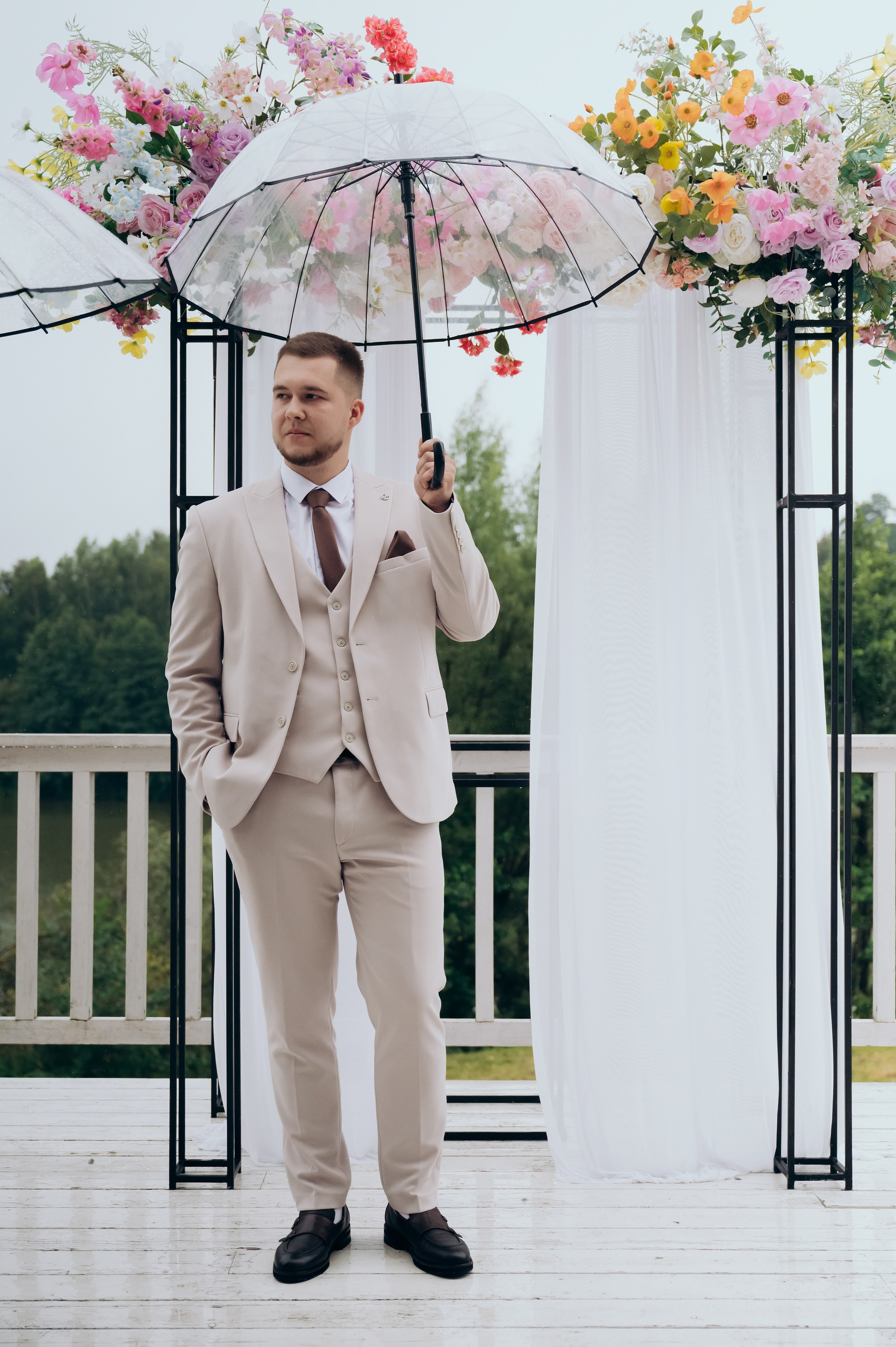 Дождь, Гребнево, любовь. Свадебный и семейный фотограф Виктория Носачёва. Щелково, Москва и МО