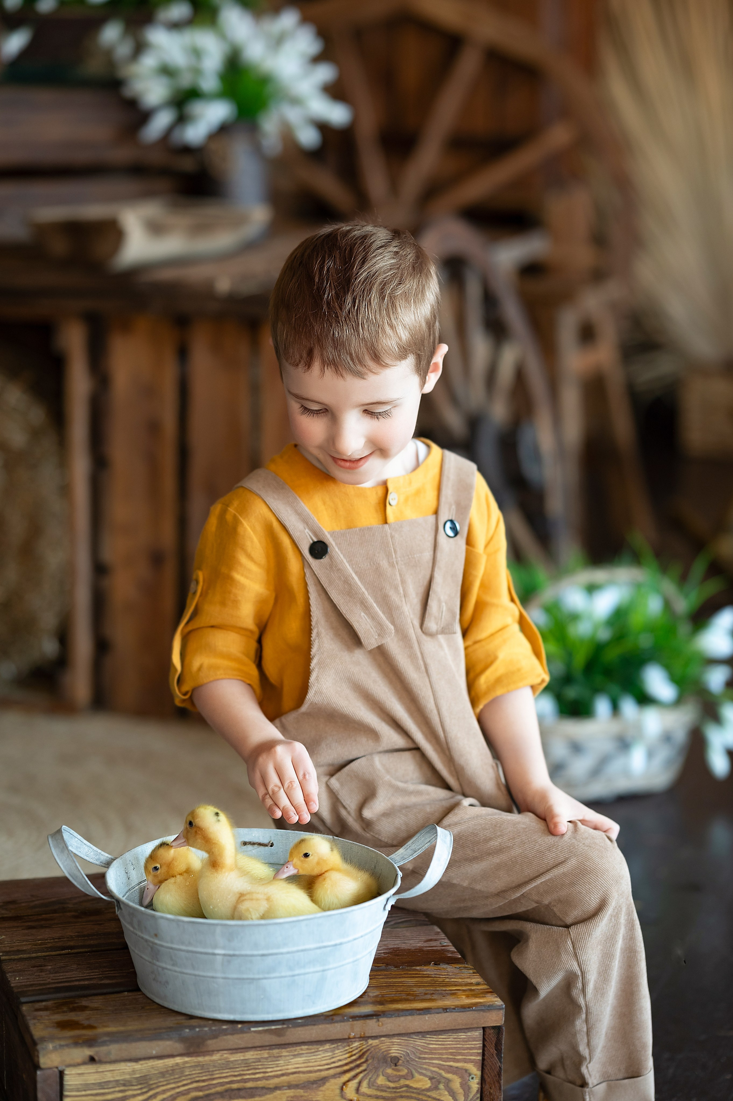 Фотосессия с утятами в Студии Леонардо. Детский и семейный фотограф г. Москва Оксана Катаджи