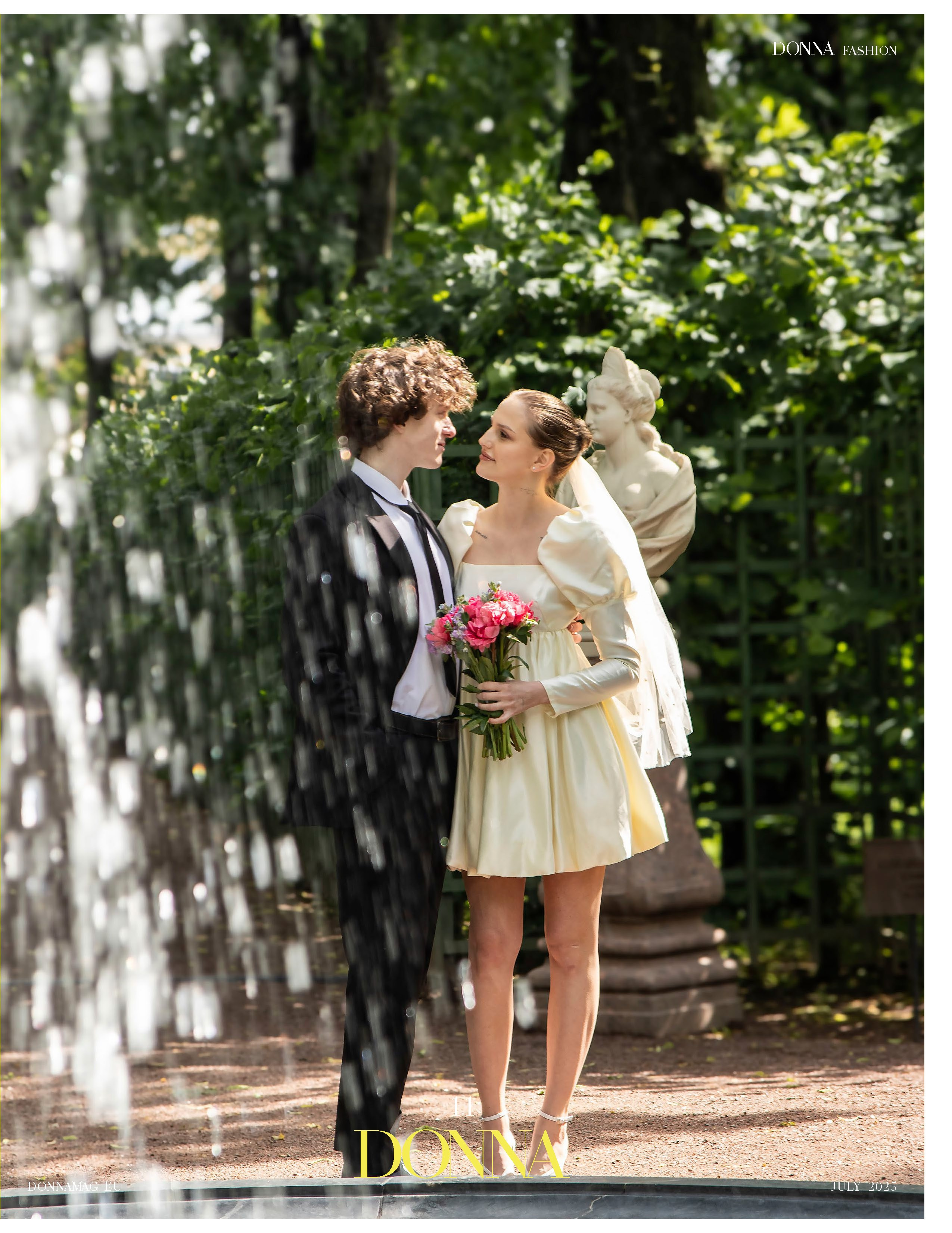 Лето в Летнем саду на обложке журнала DONNA. Портретный фотограф в Санкт-Петербурге Савельева Ольга