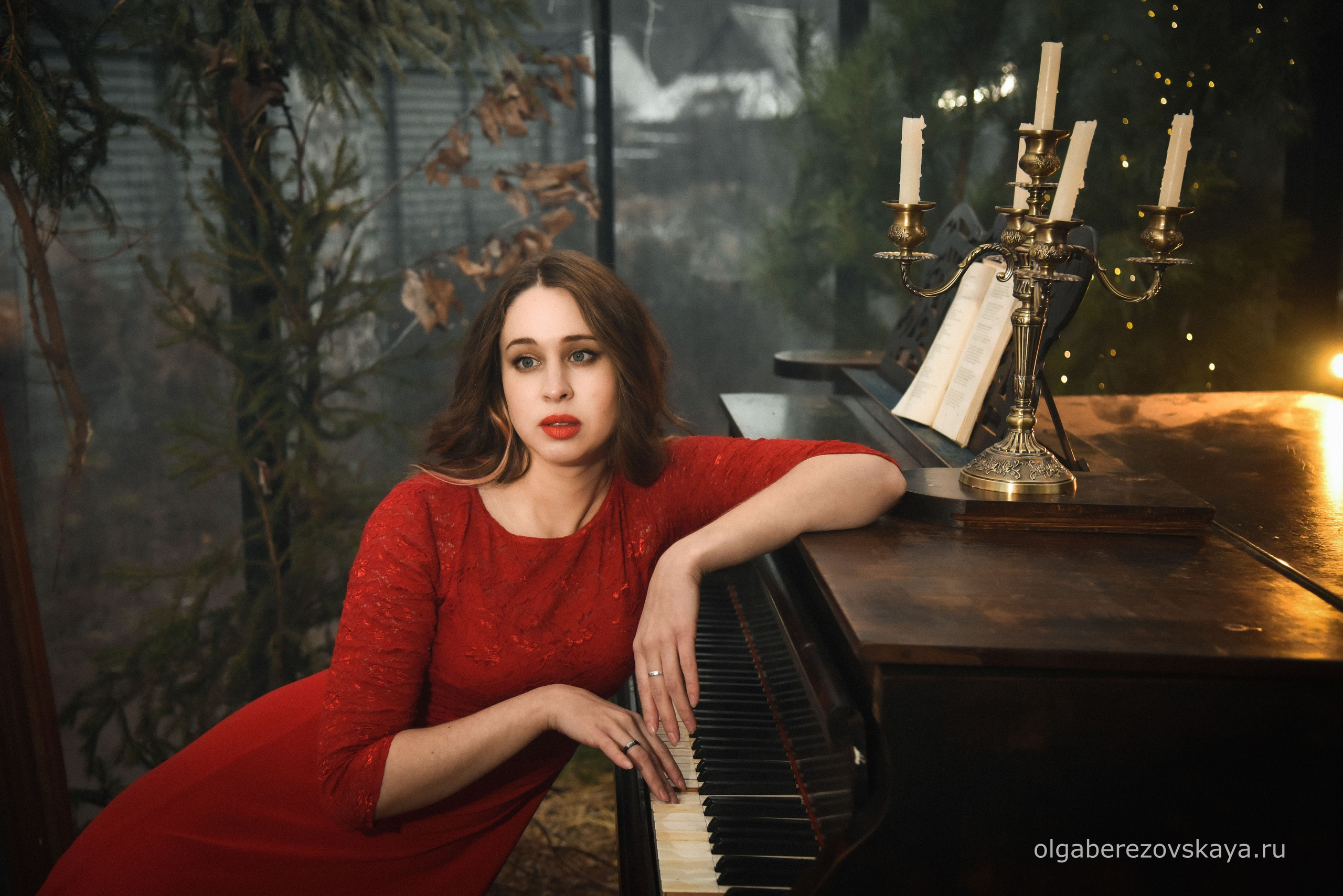 Новогодняя фотосессия с роялем